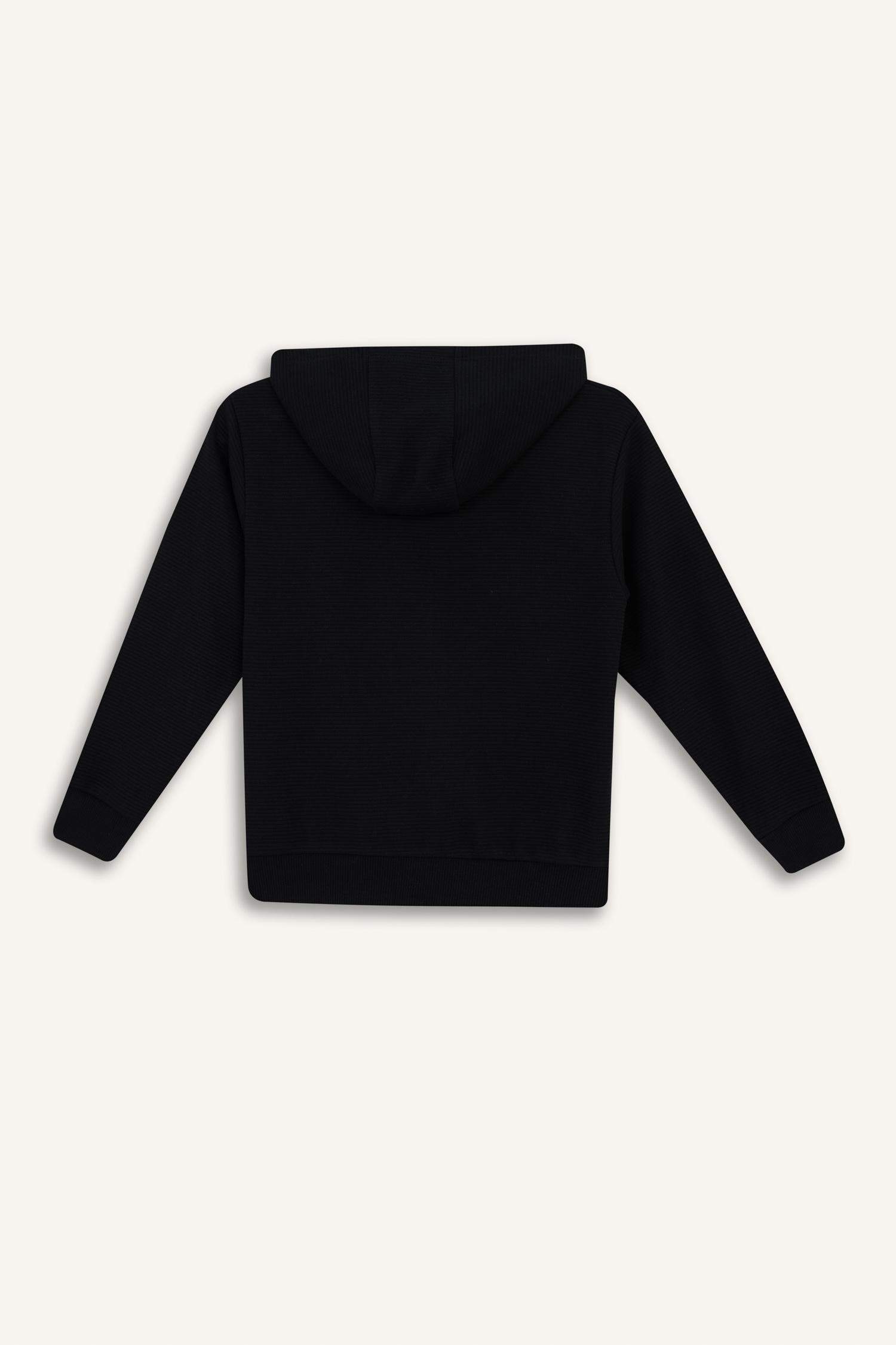 Erkek Çocuk Kapüşonlu Okul Fermuarlı Sweatshirt