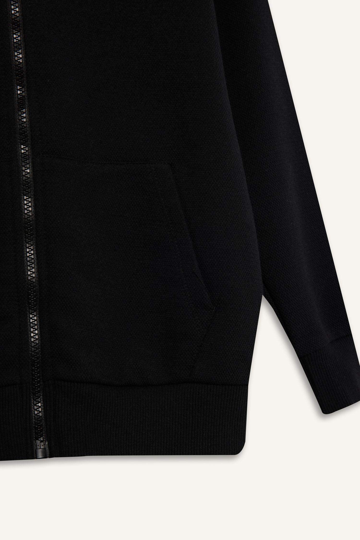 Boy Hooded Zippered Sweatshirt