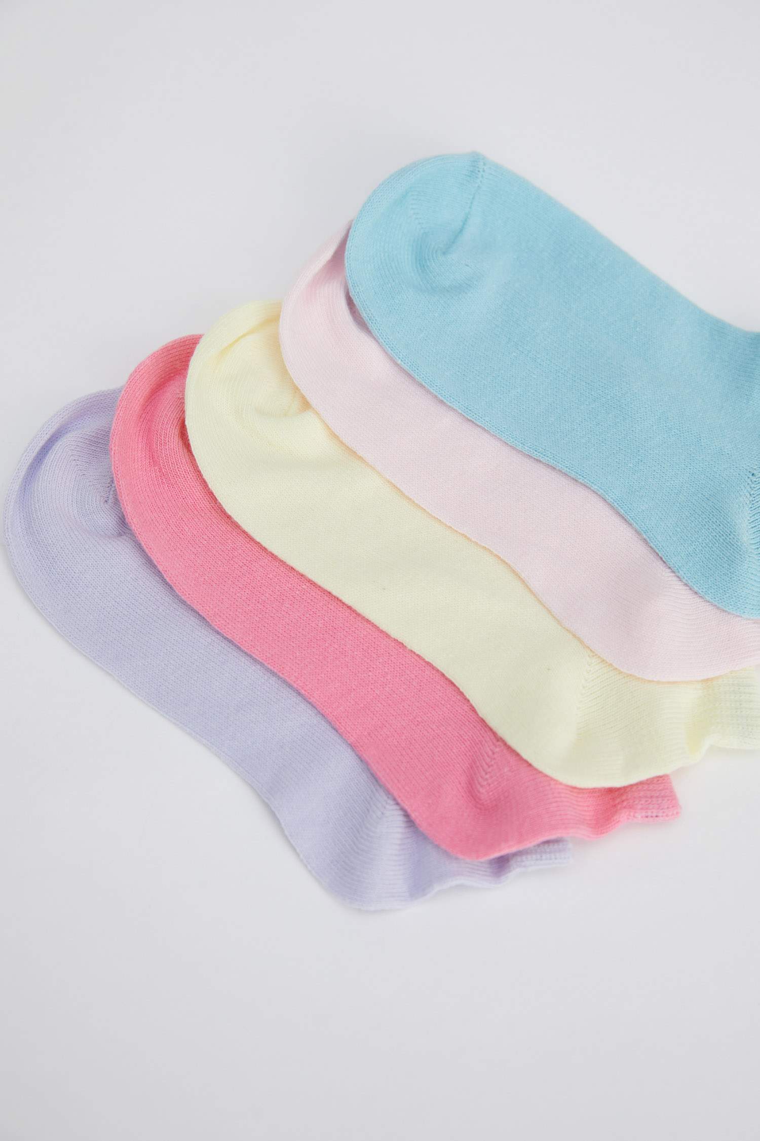 جوارب بناتي قطن قصير - 5 قطع