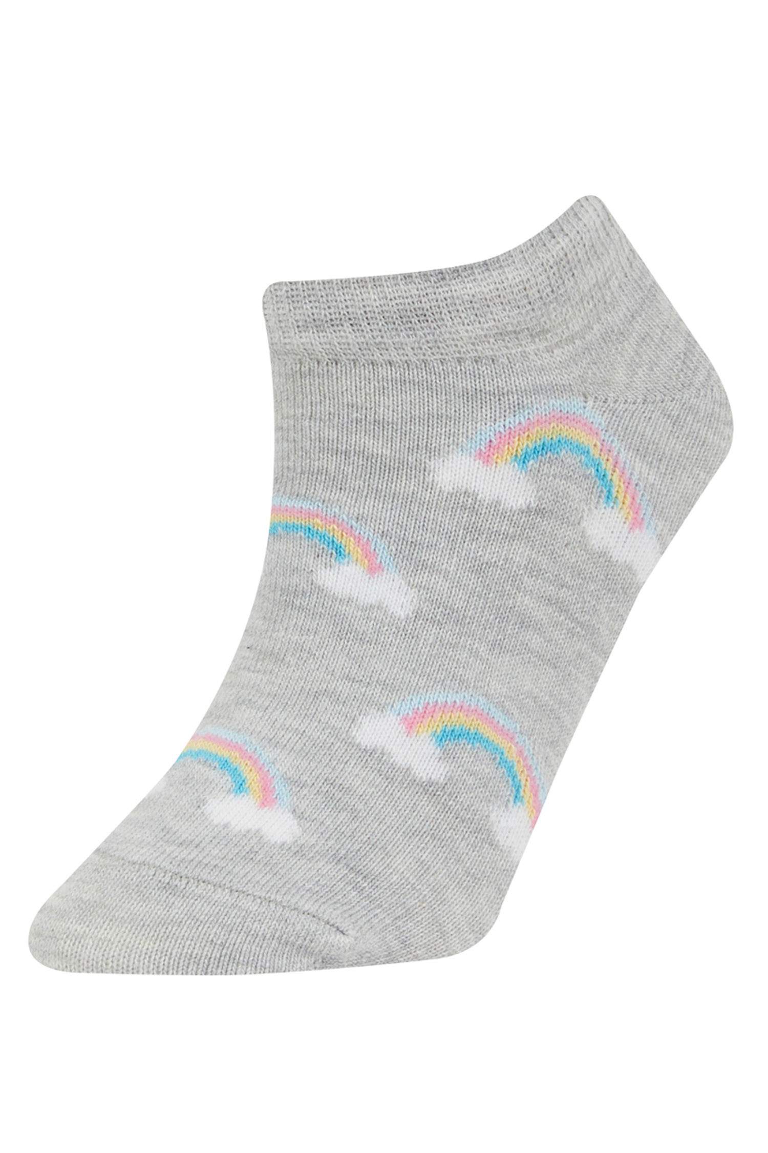 Kız Çocuk 5'li Pamuklu Patik Çorap