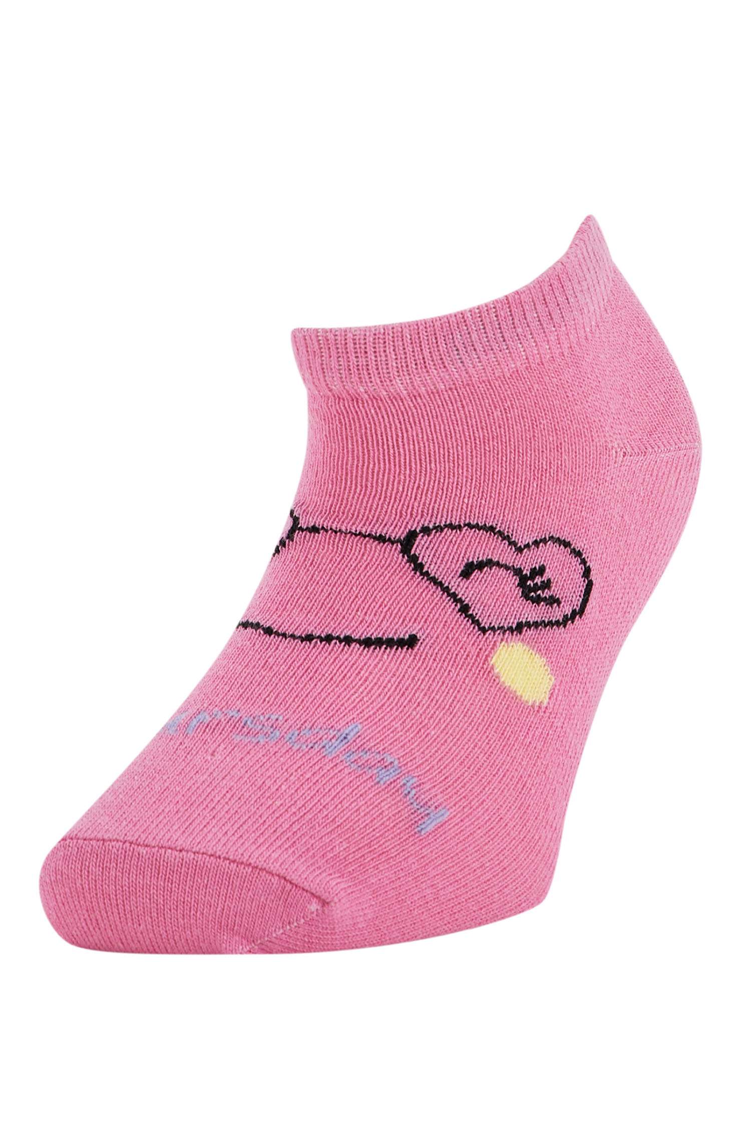 جوارب قصيرة قطنية للبنات - 7 أزواج