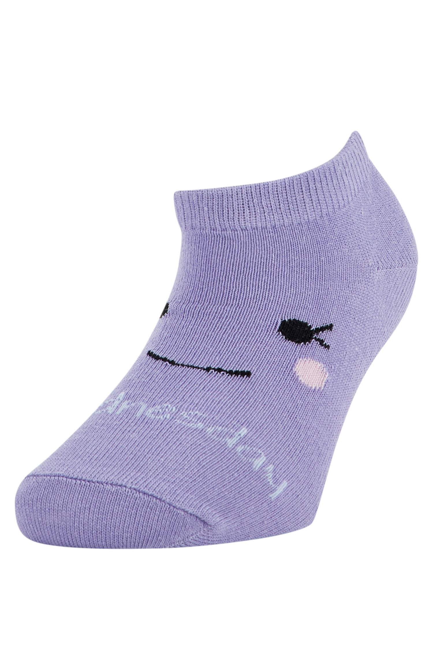 جوارب قصيرة قطنية للبنات - 7 أزواج