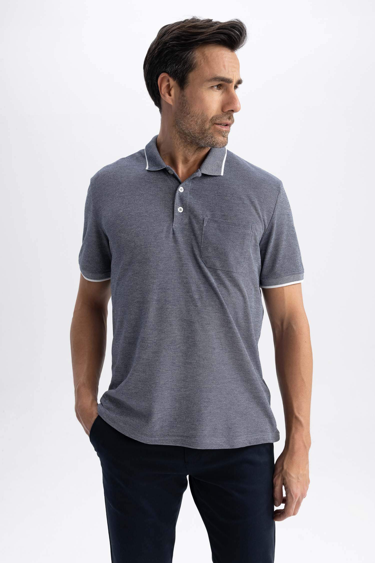 Футболка-поло стандартного кроя