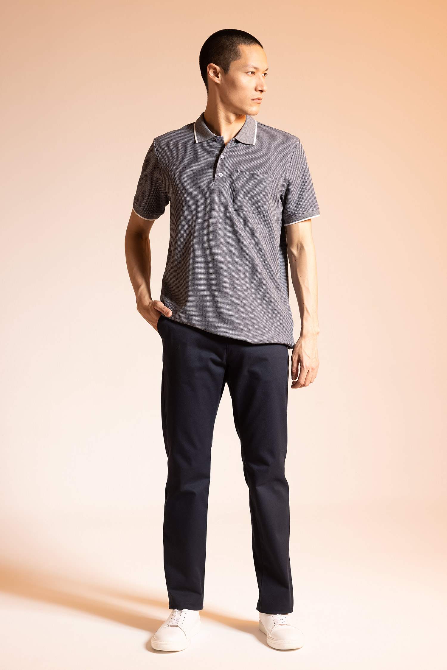 Футболка поло стандартного кроя