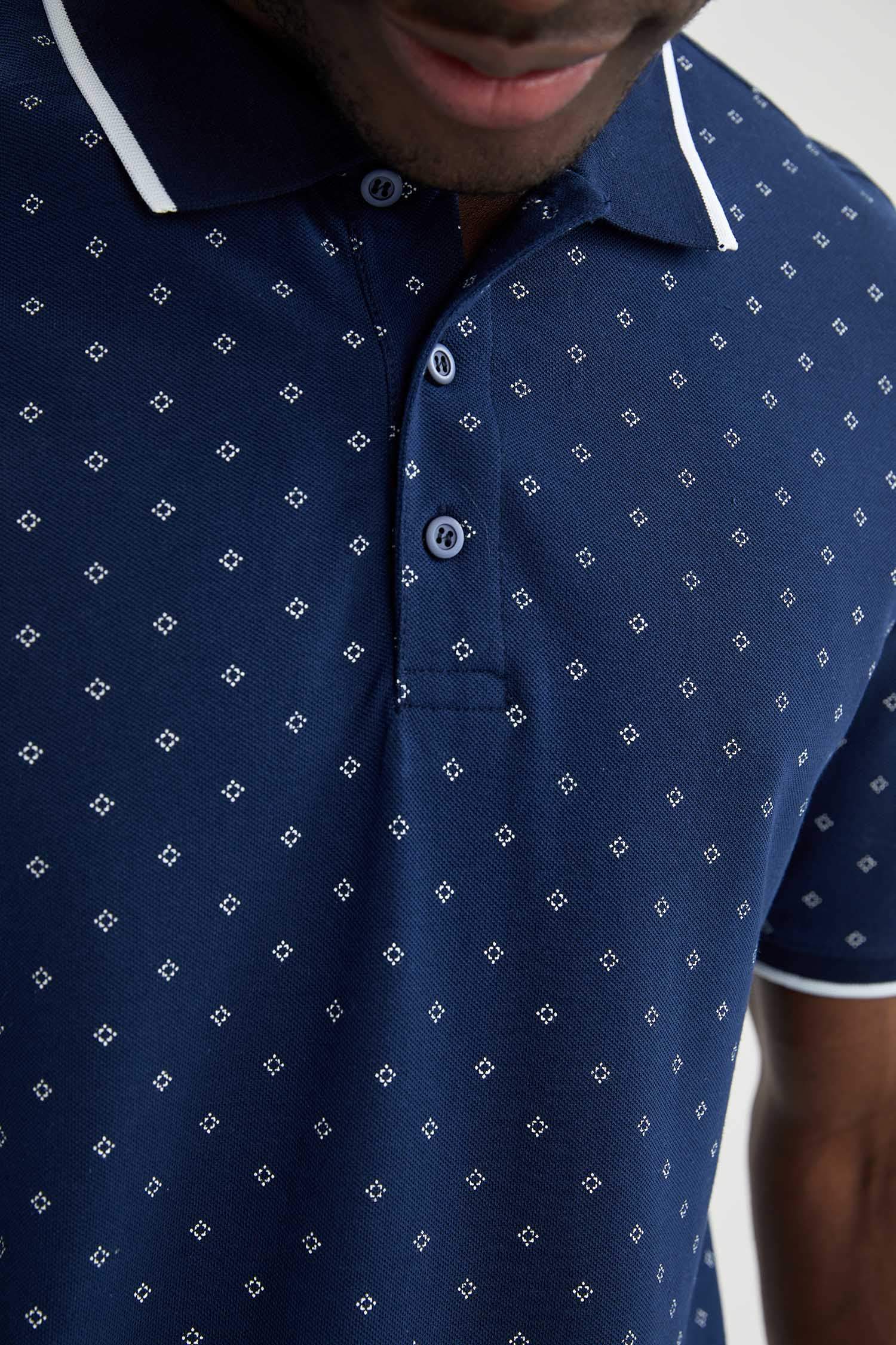 Navy MAN Regular Fit Polo TShirt 1887005 DeFacto