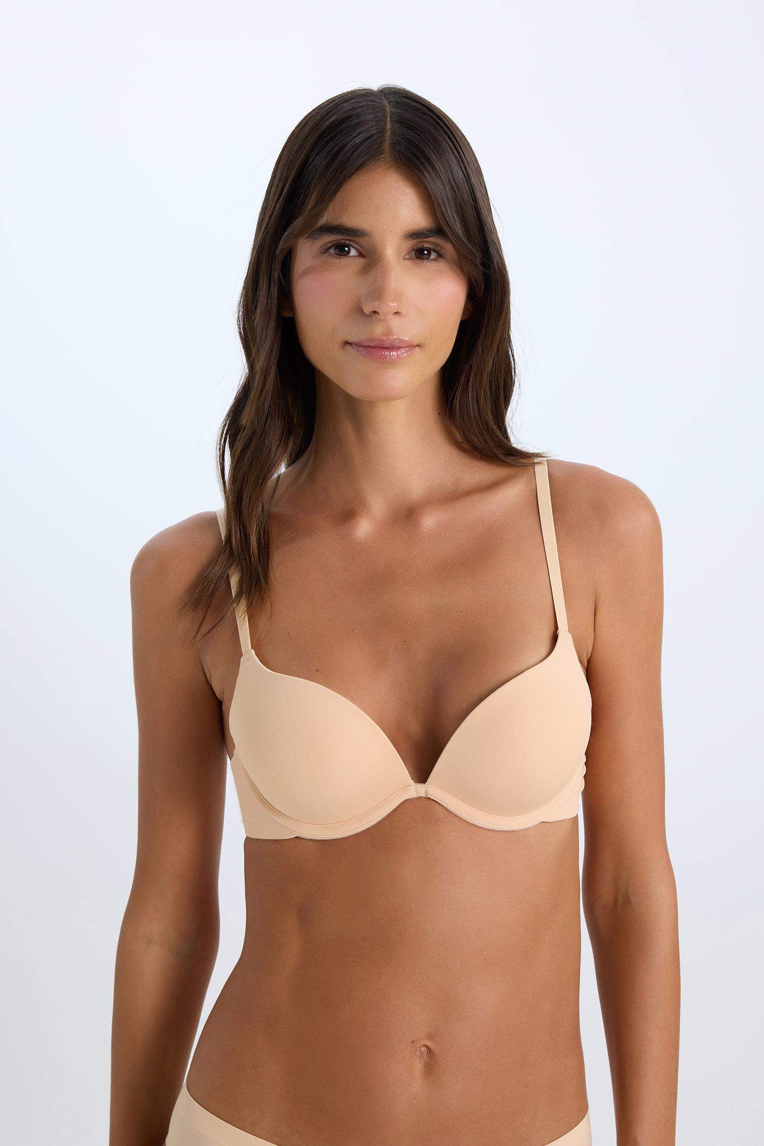 Ekstra Dolgulu Micro Full Push Up Tişört Bra-Fall in Love