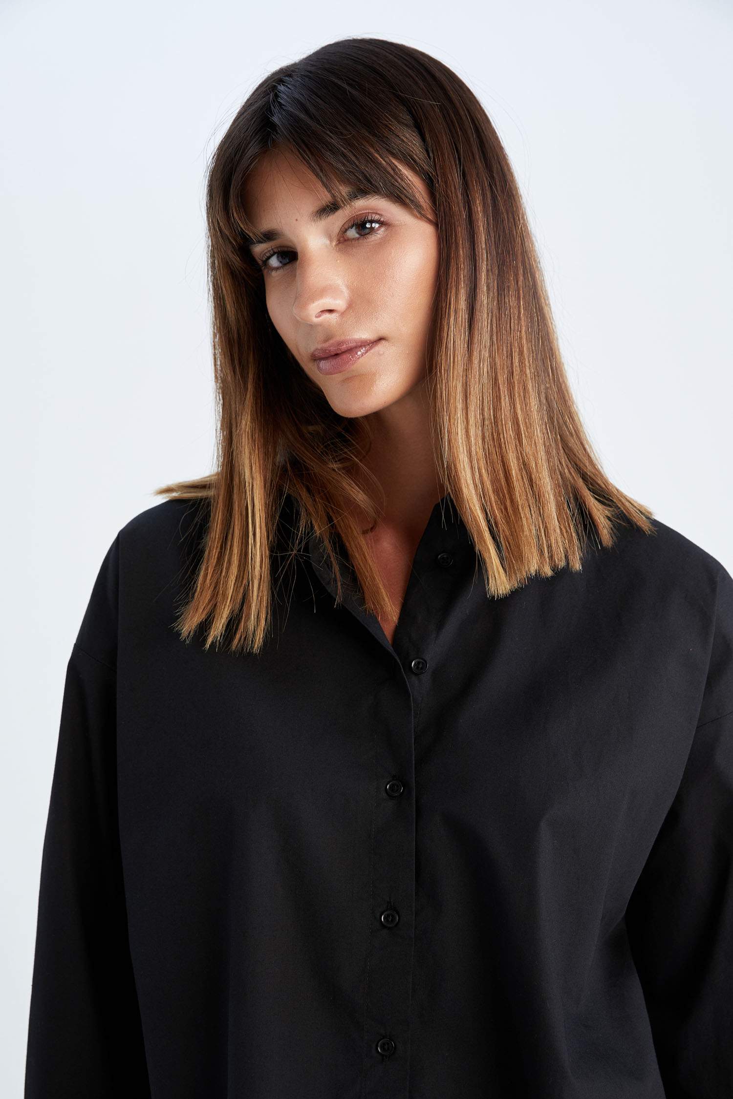 Chemise en Jean Femme Manches Longues Léger Printemps Col Chemise Mode