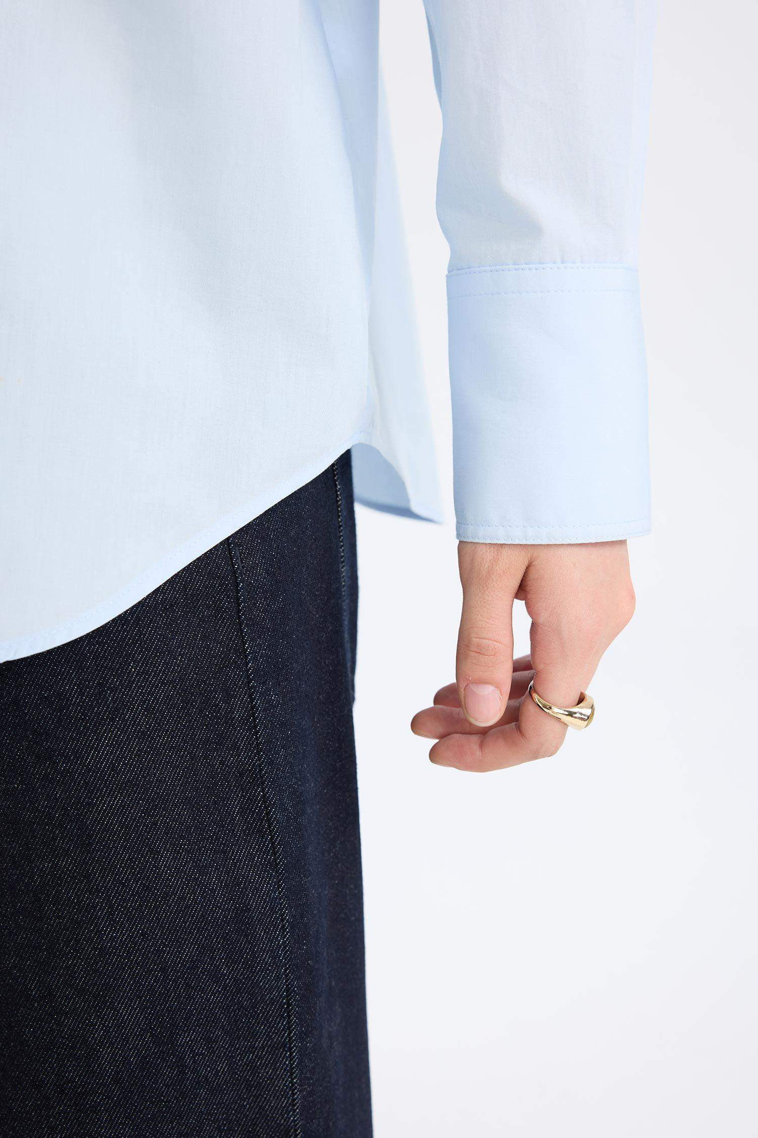 Oversize Geniş Kalıp Poplin Uzun Kollu Gömlek