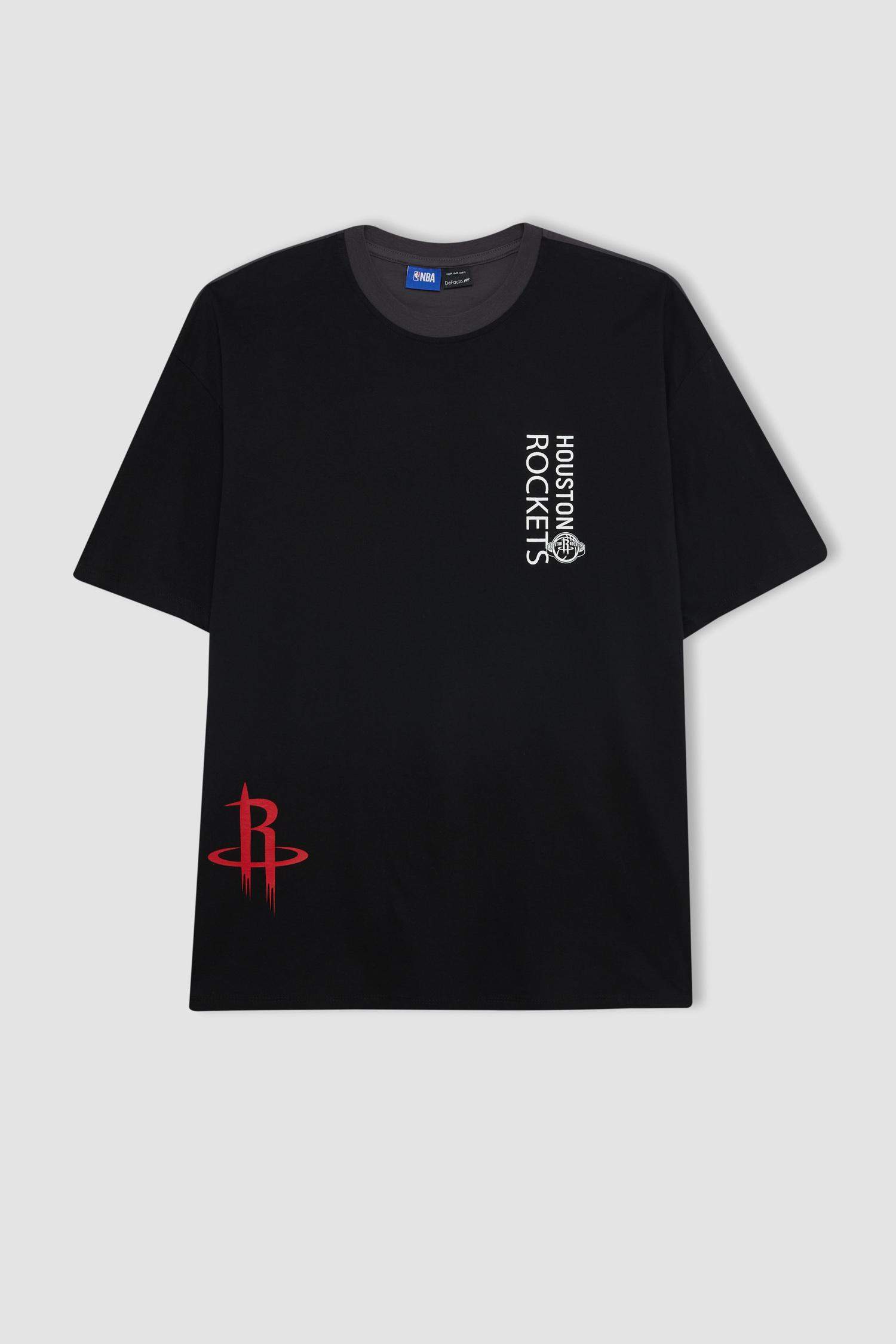 DeFactoFit NBA Houston Rockets Oversize Fit Printed T-Shirt