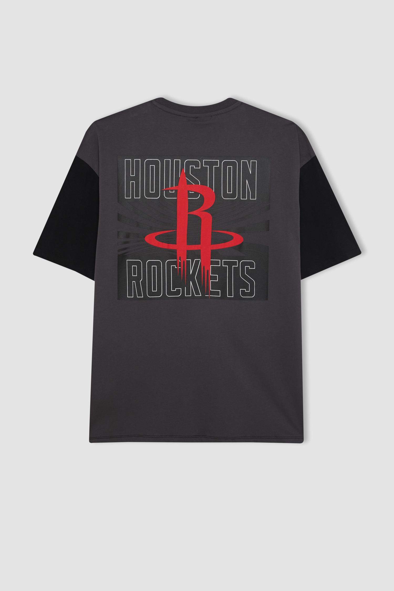 DeFactoFit NBA Houston Rockets Oversize Fit Printed T-Shirt