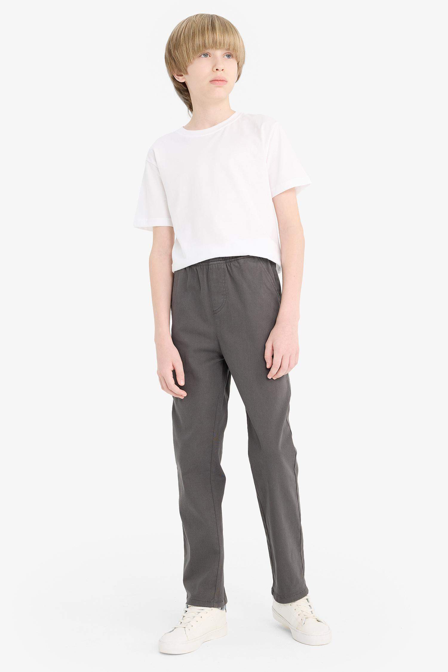 Boy Straight Leg Gabardine Trousers