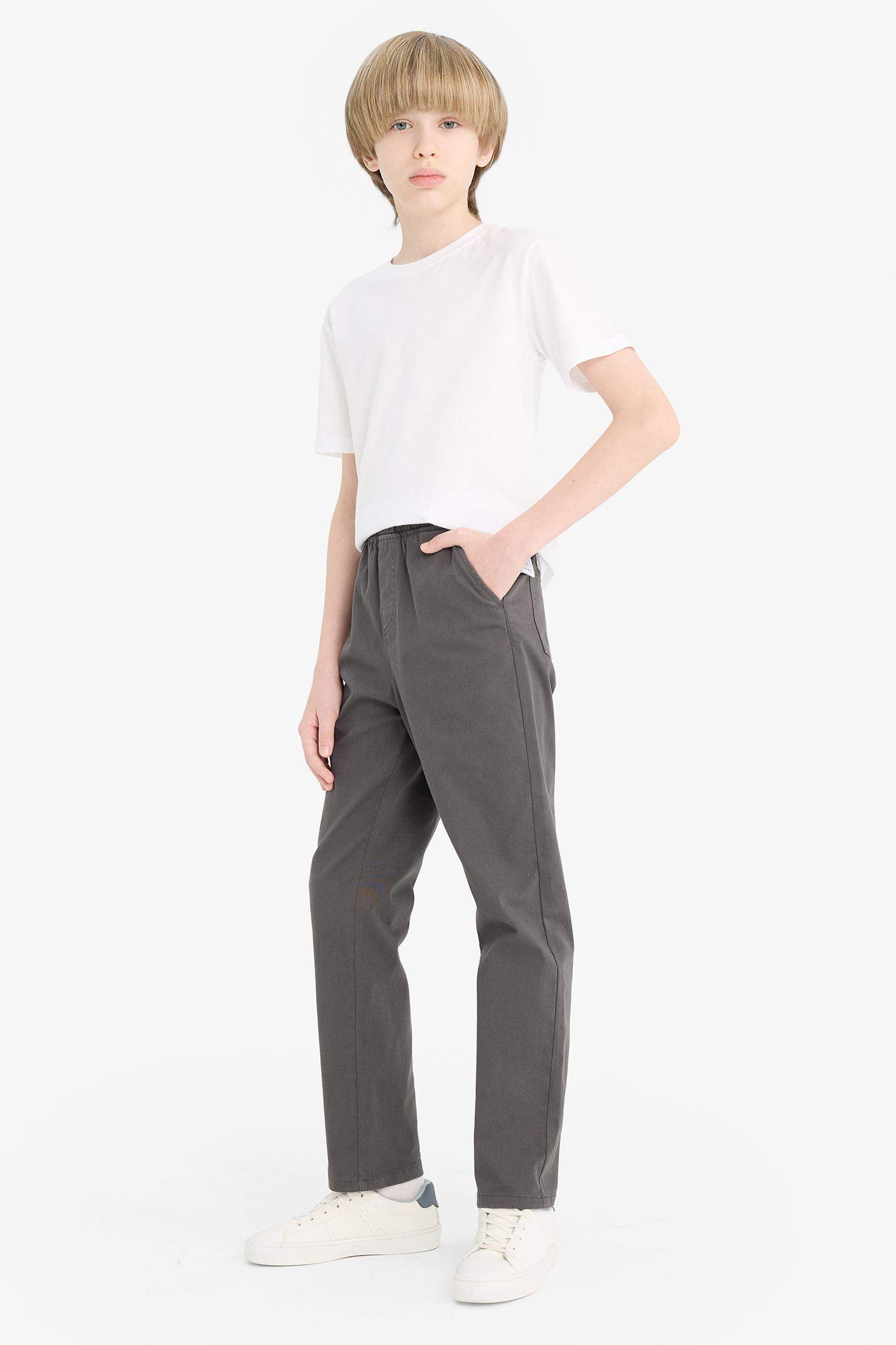 Boy Straight Leg Gabardine Trousers