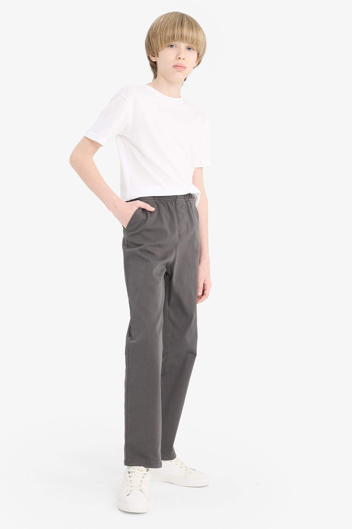 Boy Straight Leg Gabardine Trousers