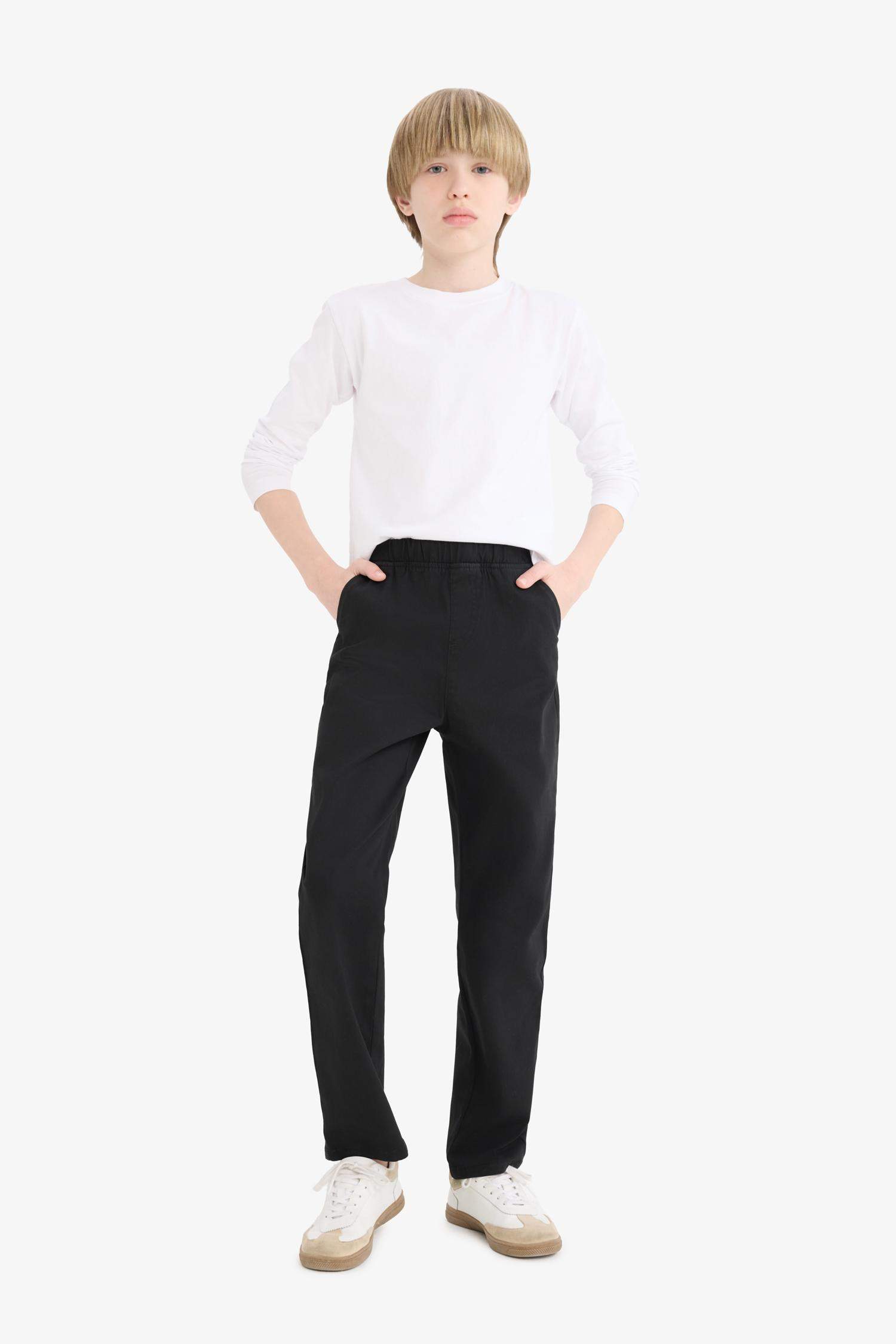 Erkek Çocuk Düz Paça Gabardin Okul Pantolonu