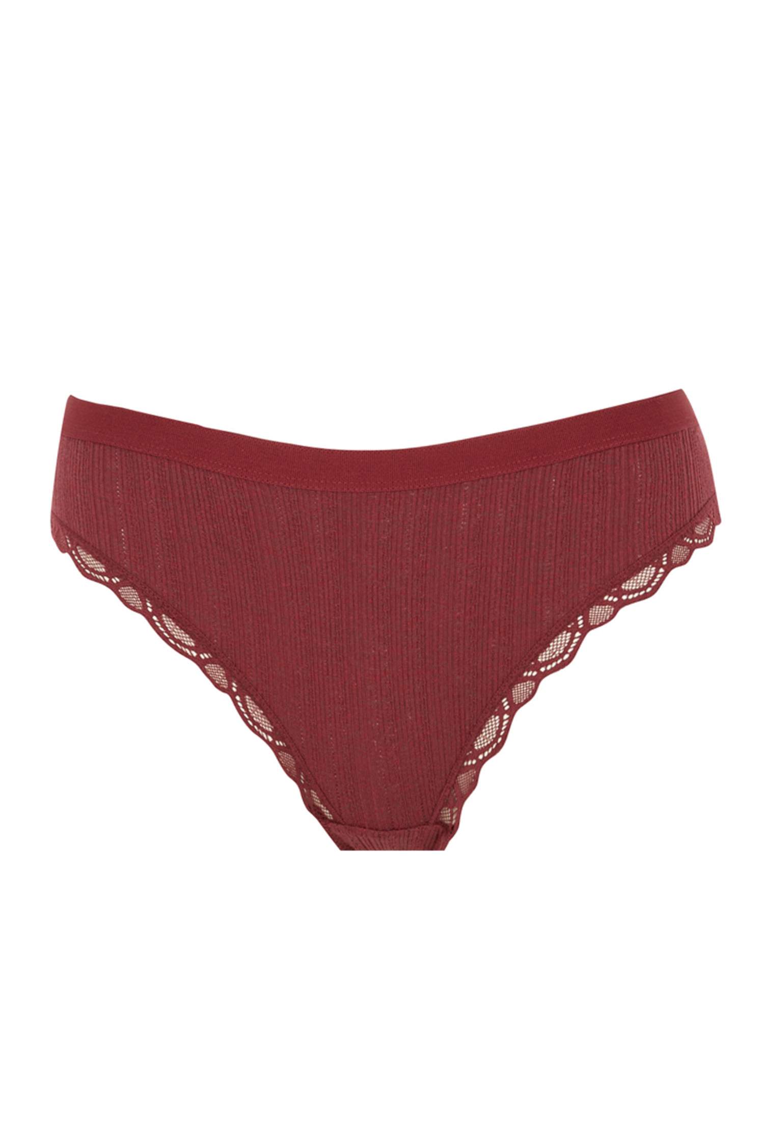 Fall in Love Dantel Detaylı Basic Brief Bikini Külot