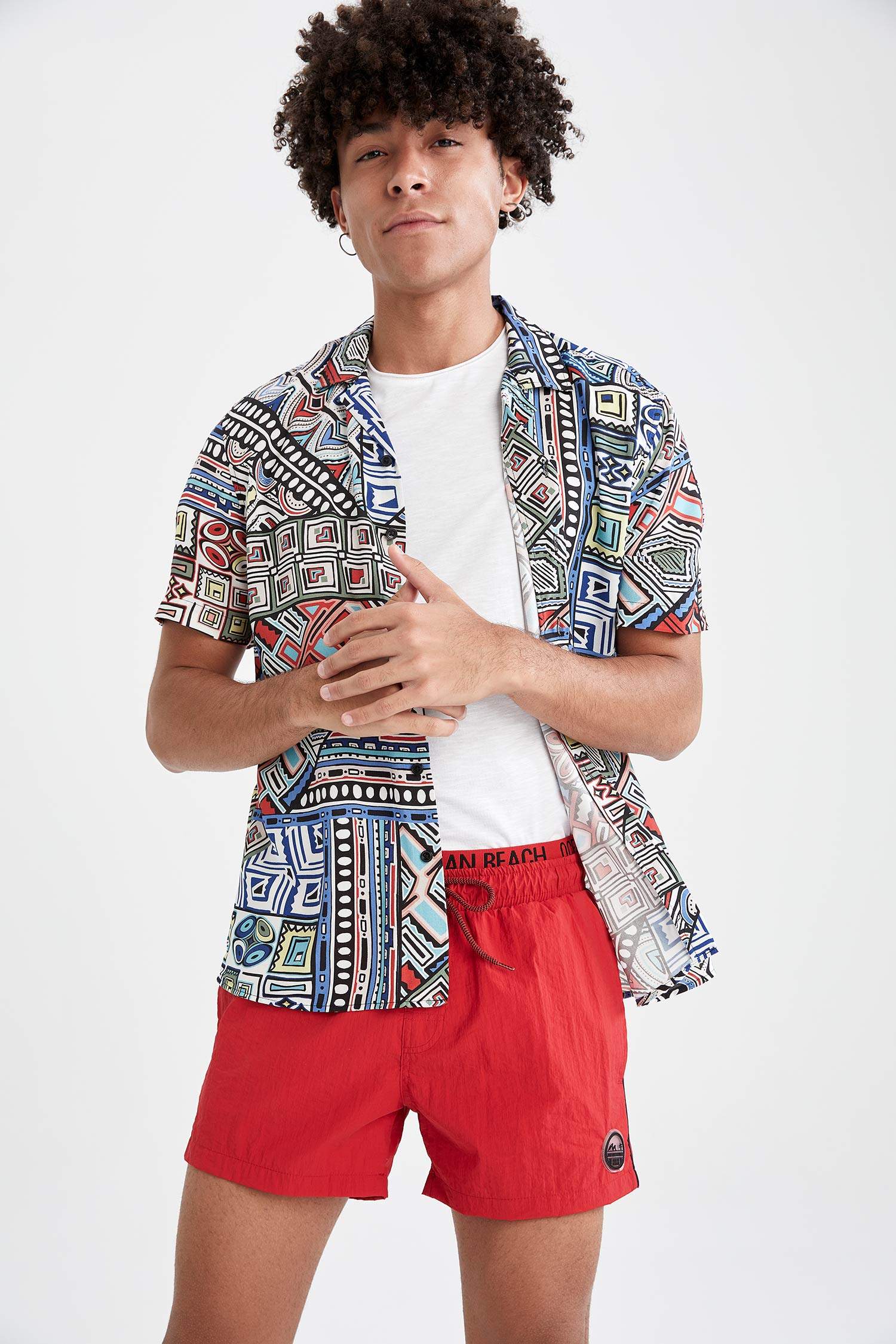 Red MAN Low Rise Printed Drawstring 