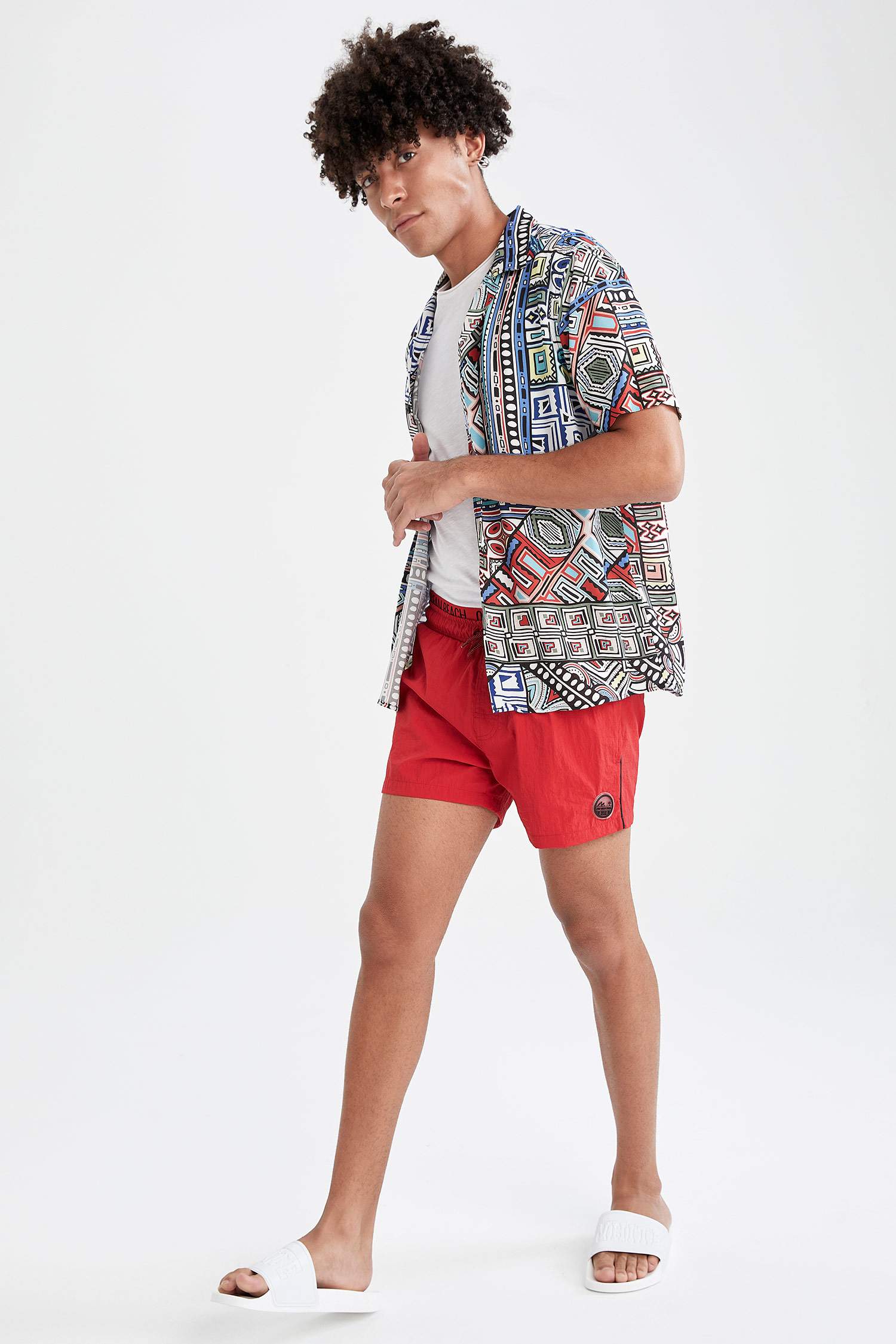 Red MAN Low Rise Printed Drawstring 