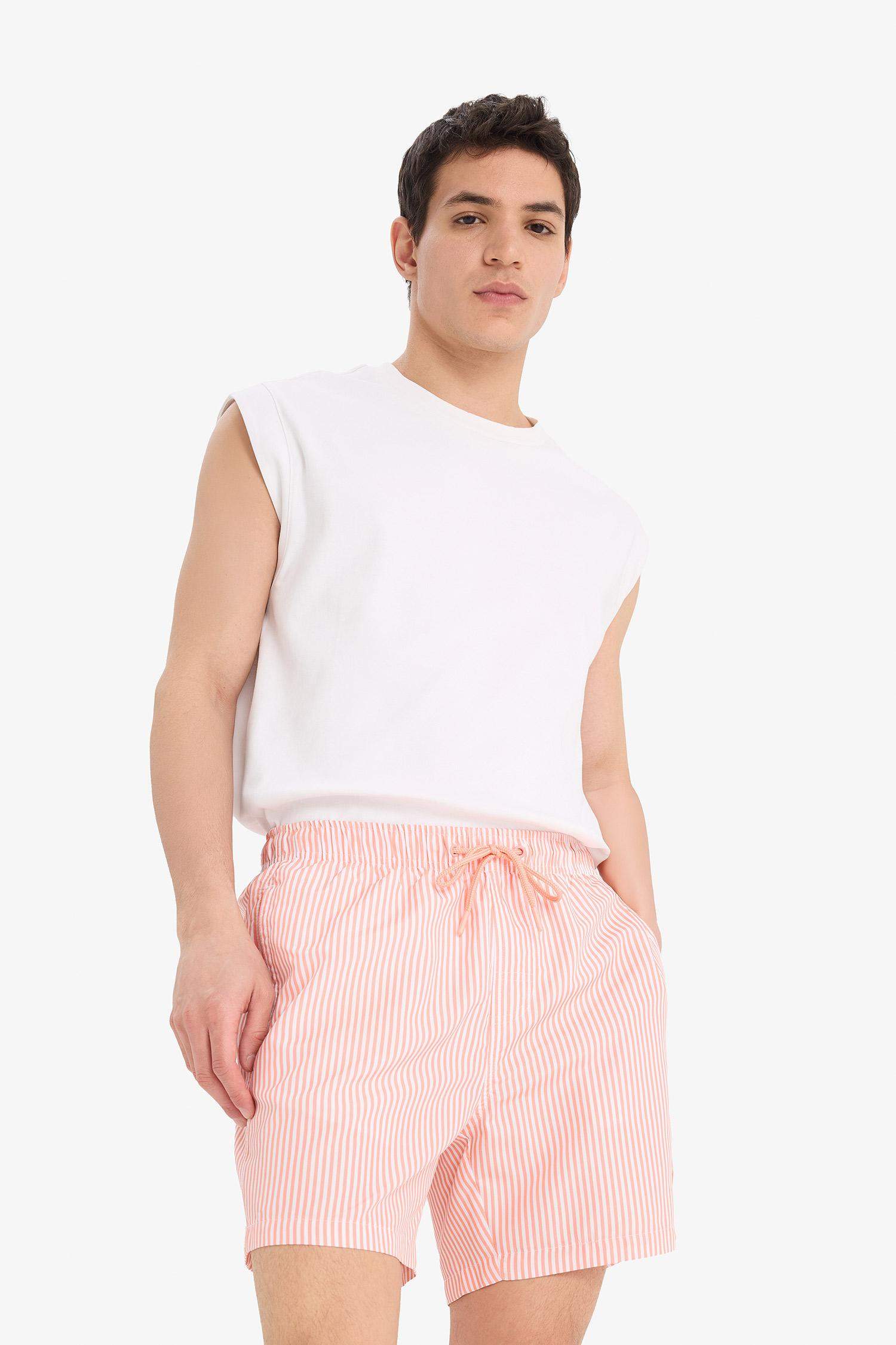 Striped Short Swim Shorts