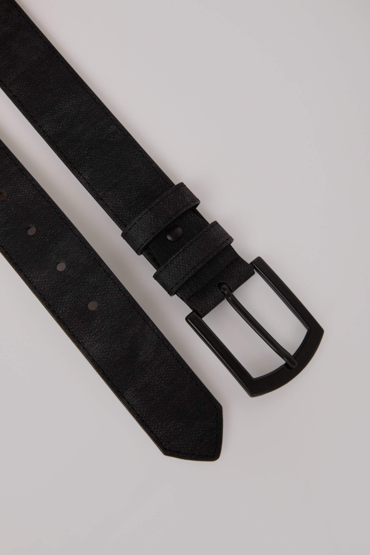 Ceinture en similicuir avec boucle rectangulaire pour homme