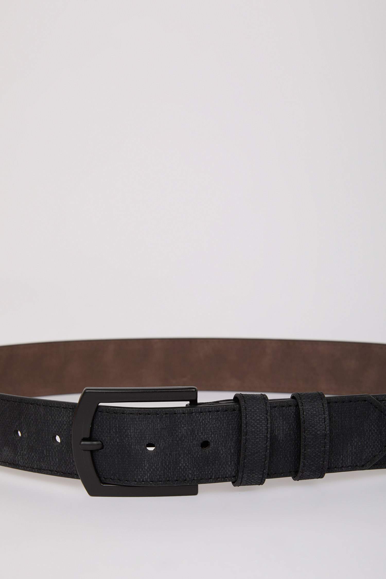 Ceinture en similicuir avec boucle rectangulaire pour homme