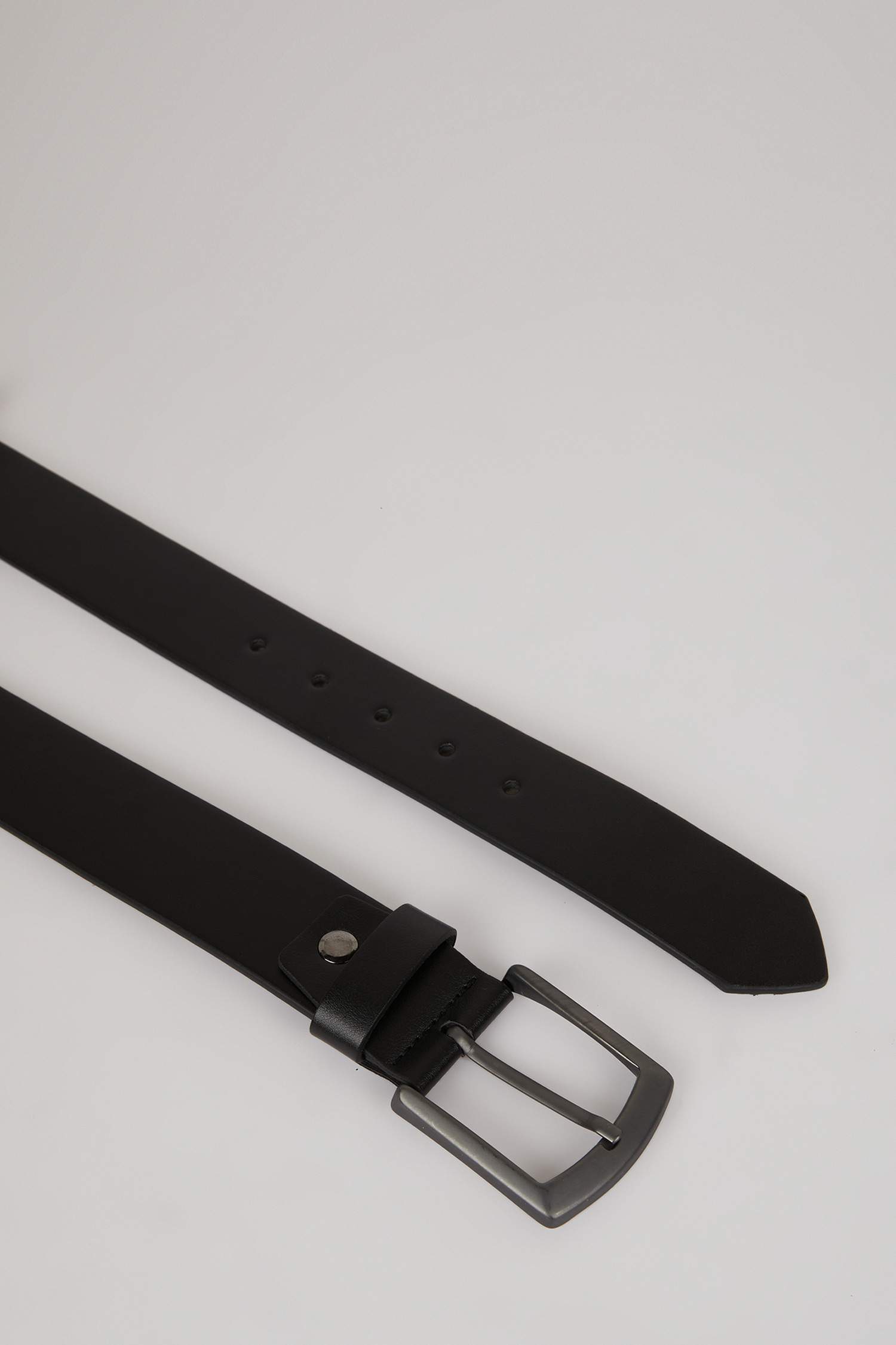 Erkek Dikdörtgen Toka Suni Deri Jean Kemeri