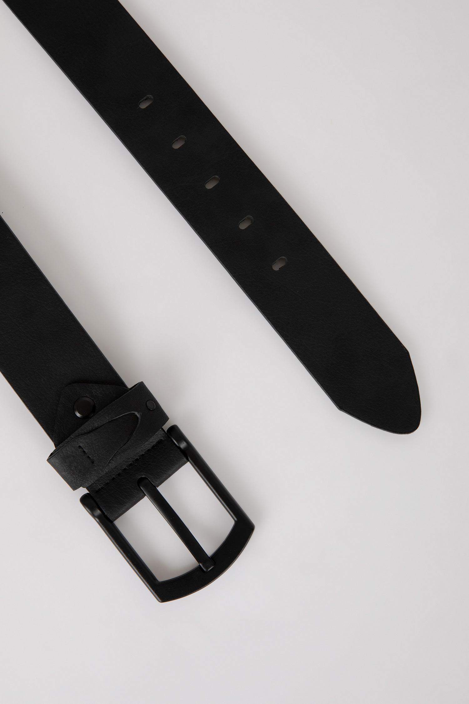 Men's Faux Leather Wide Denim Belt