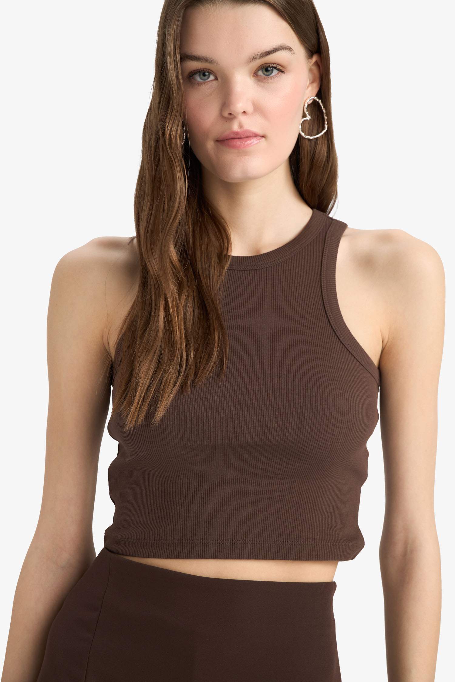 Топ Halter с рифлением