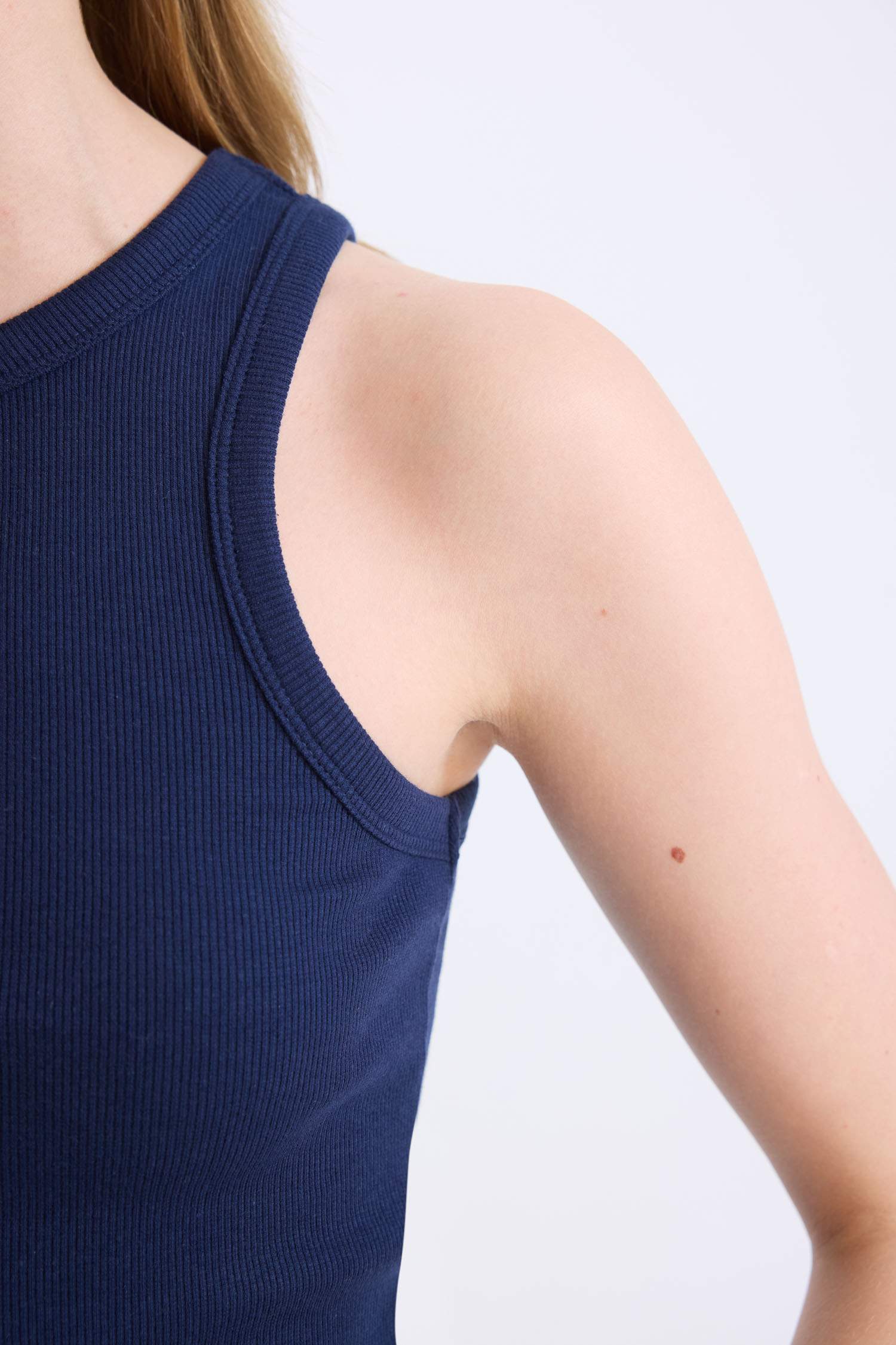 Fitted Halter Yaka Fitilli Kaşkorse Atlet