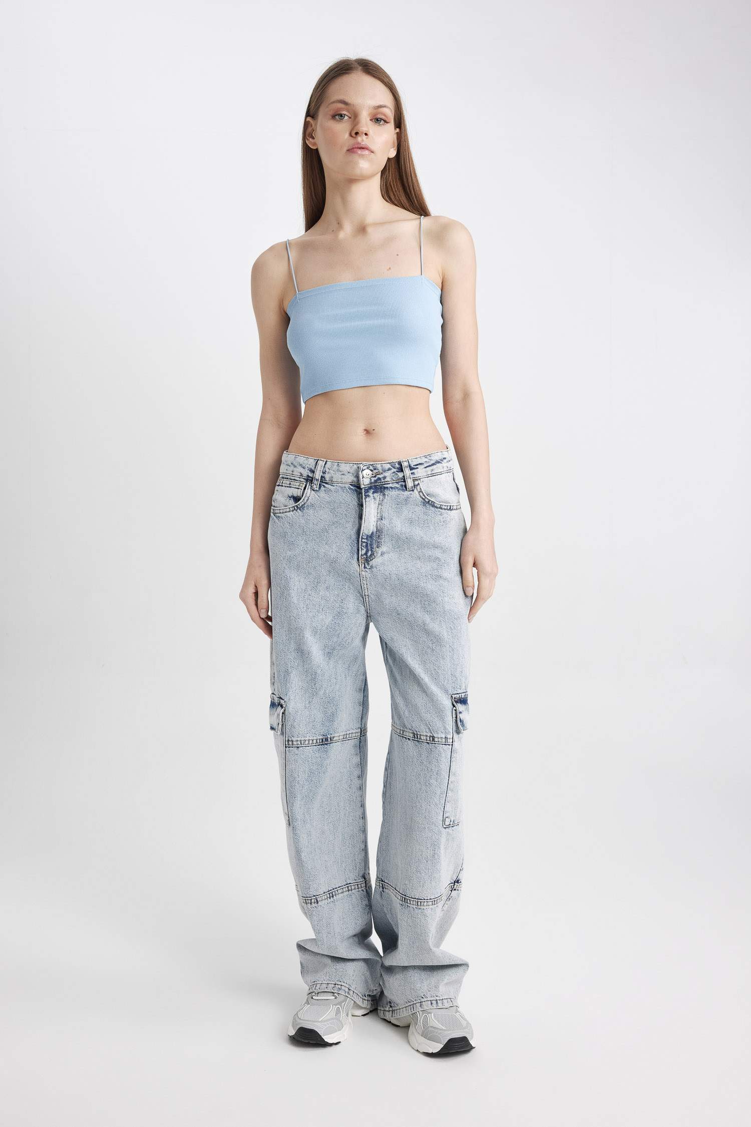 Fitted Ribbed Camisole Crop Top