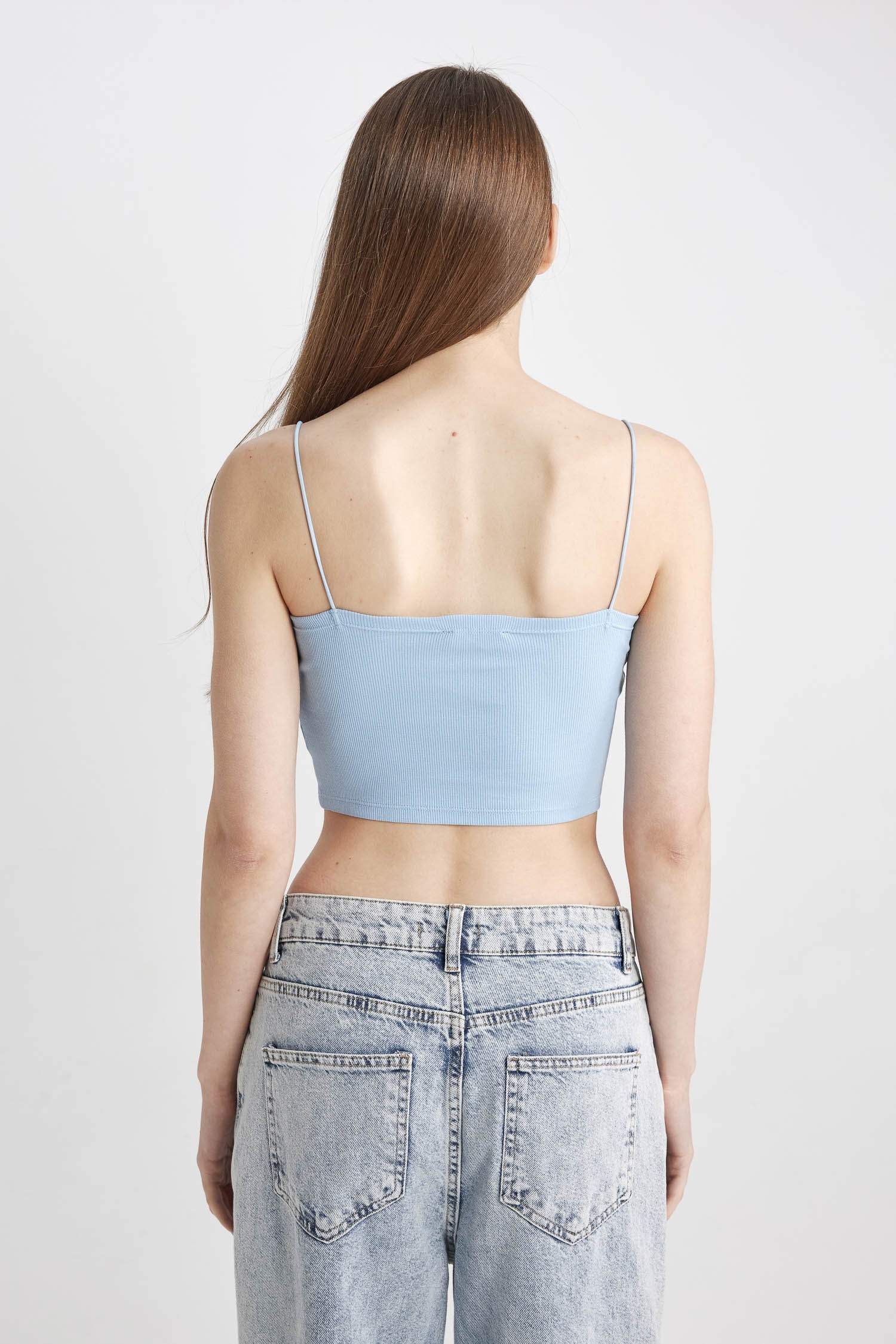 Fitted Ribbed Camisole Crop Top