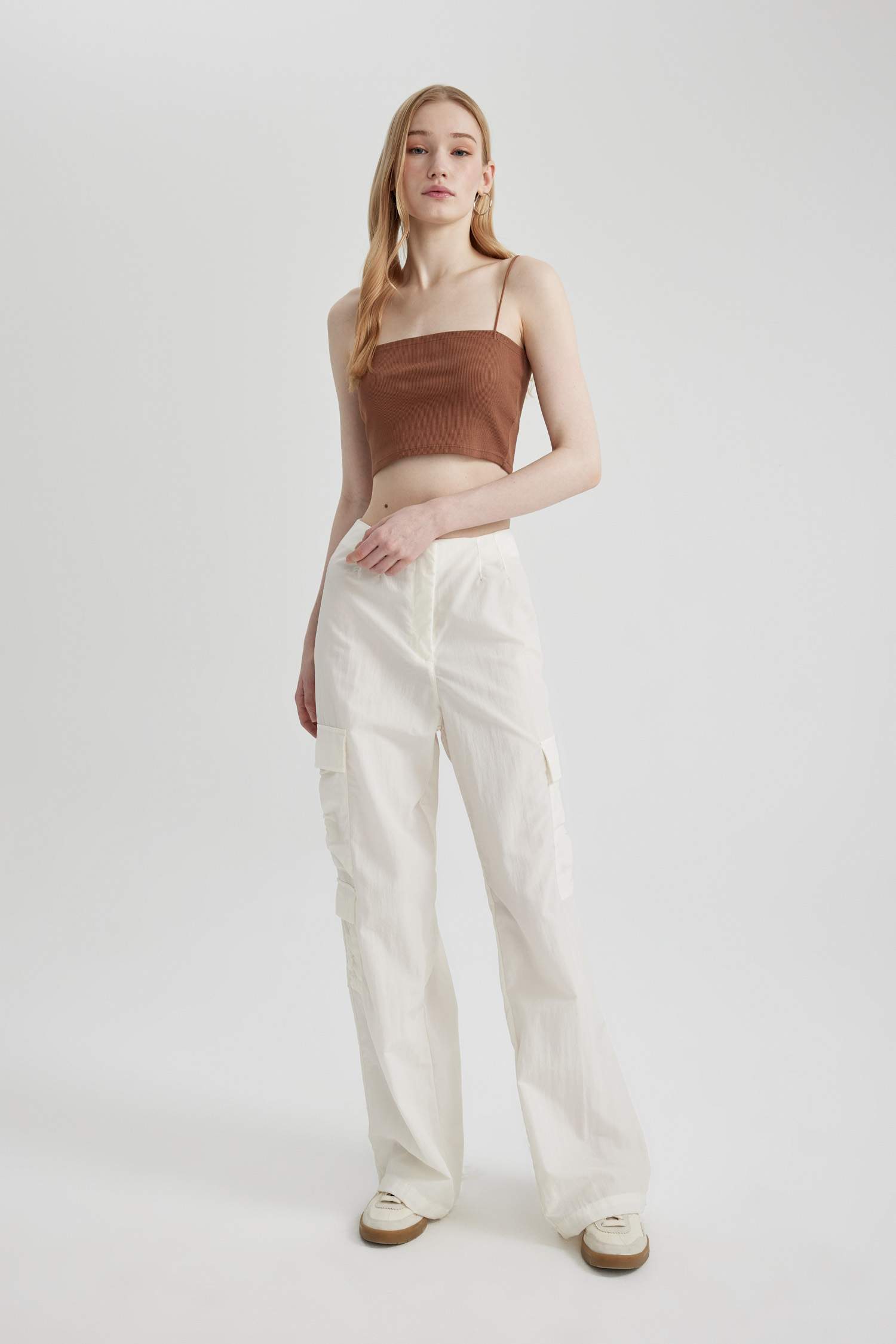 Fitted Ribbed Camisole Crop Top