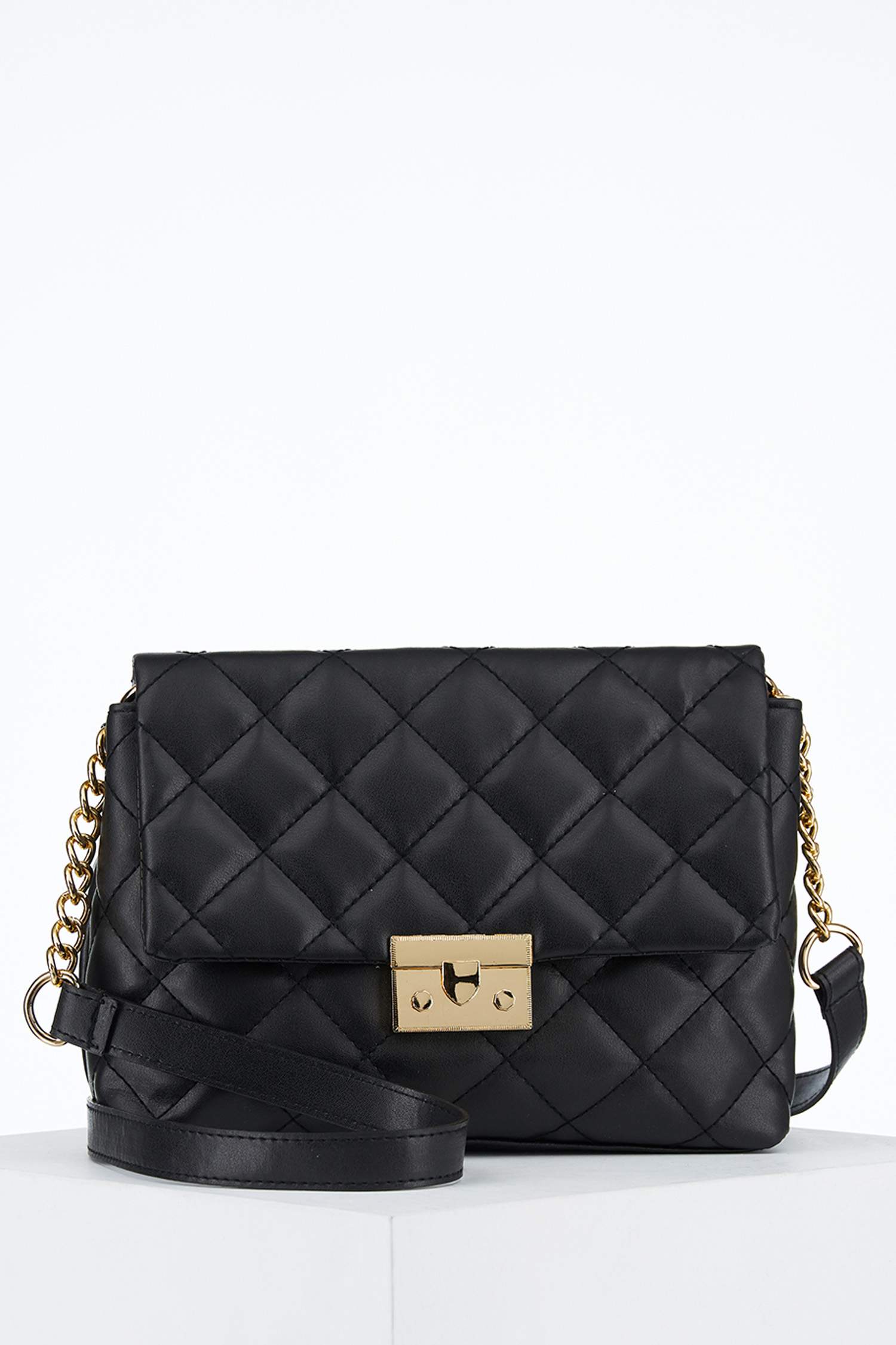 Women Leather Quilted Crossbody Bag