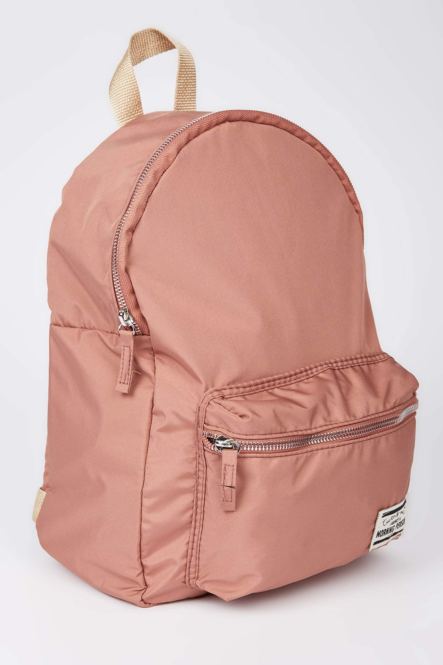 pink backpack with laptop compartment