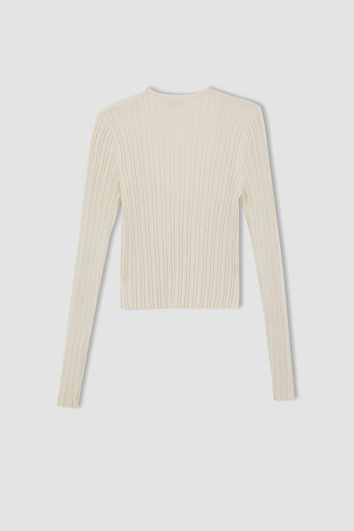 Slim Fit Dar Kesim V Yaka Hırka