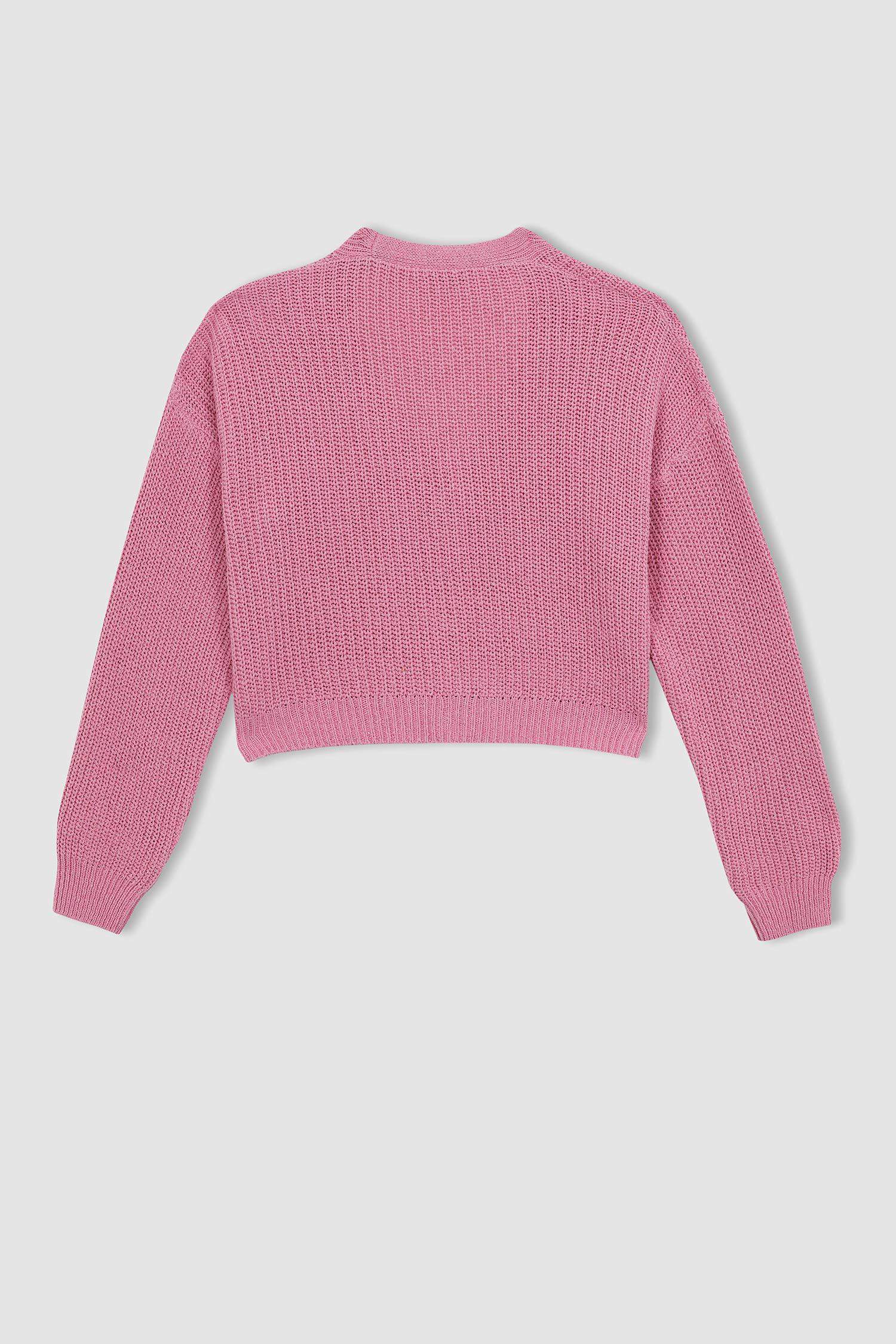 қалыпты пішім v жаға трикотаж Кардиган