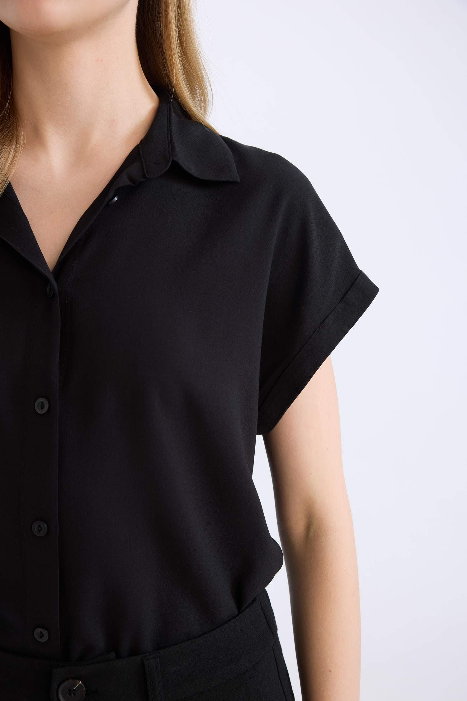 Regular Fit Shirt Collar Short Sleeve Shirt