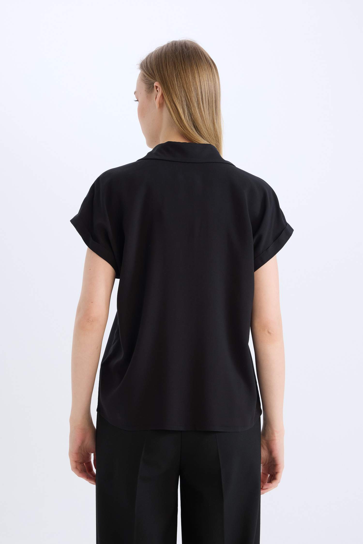 Regular Fit Shirt Collar Short Sleeve Shirt