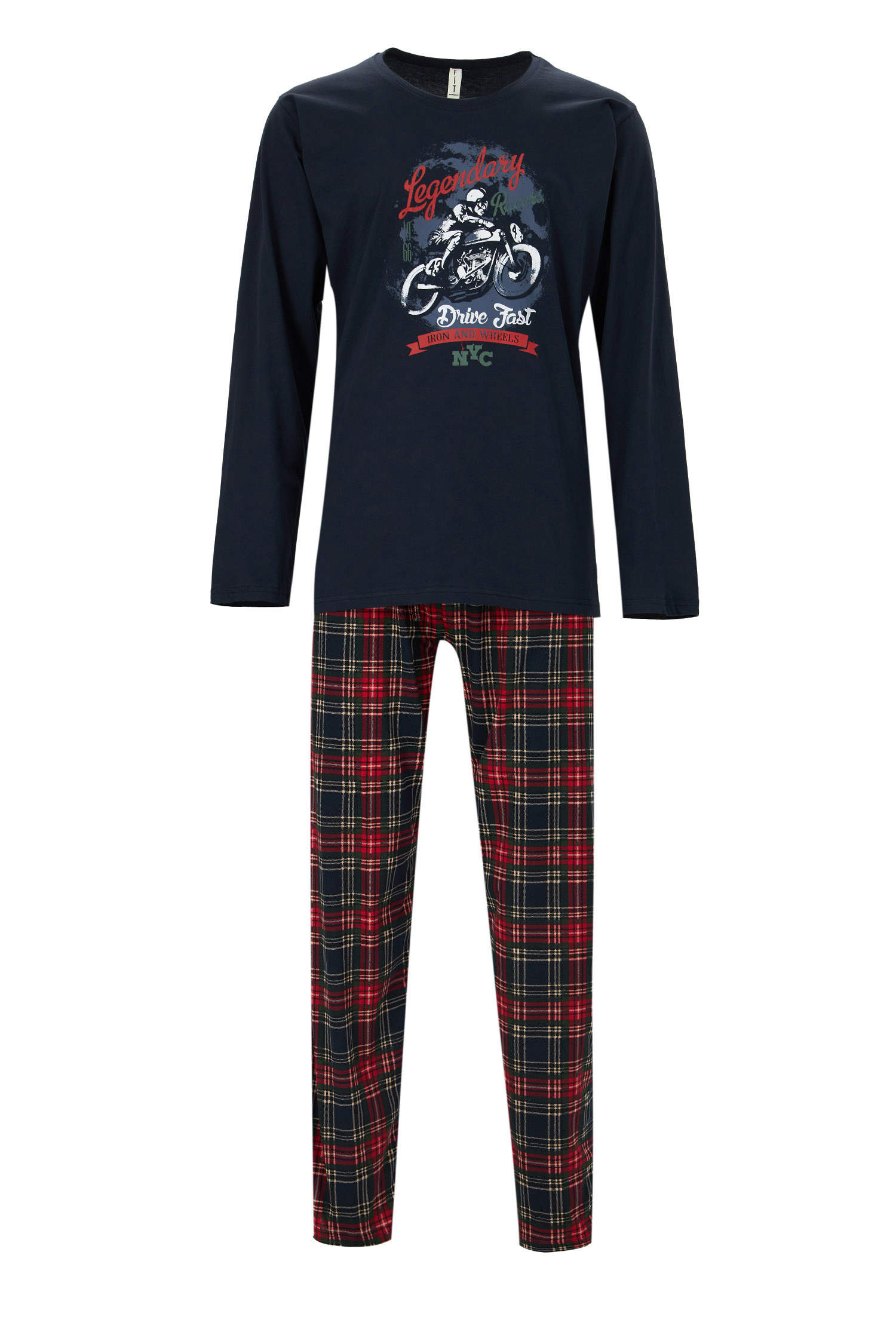 Defacto Regular Fit Baskılı Pijama Takımı. 1