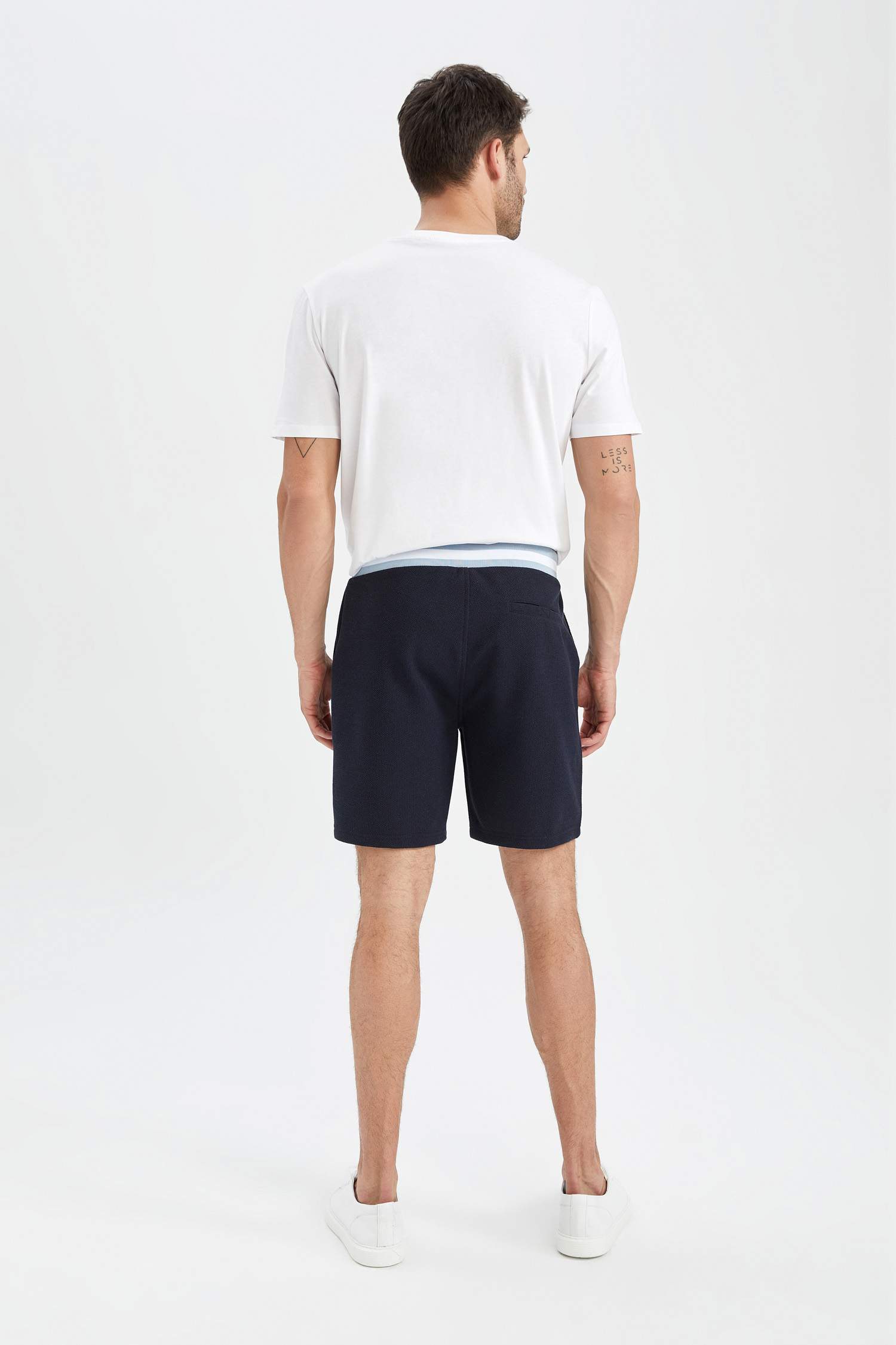 Navy Man Slim Fit Drawstring Shorts 1983915 Defacto