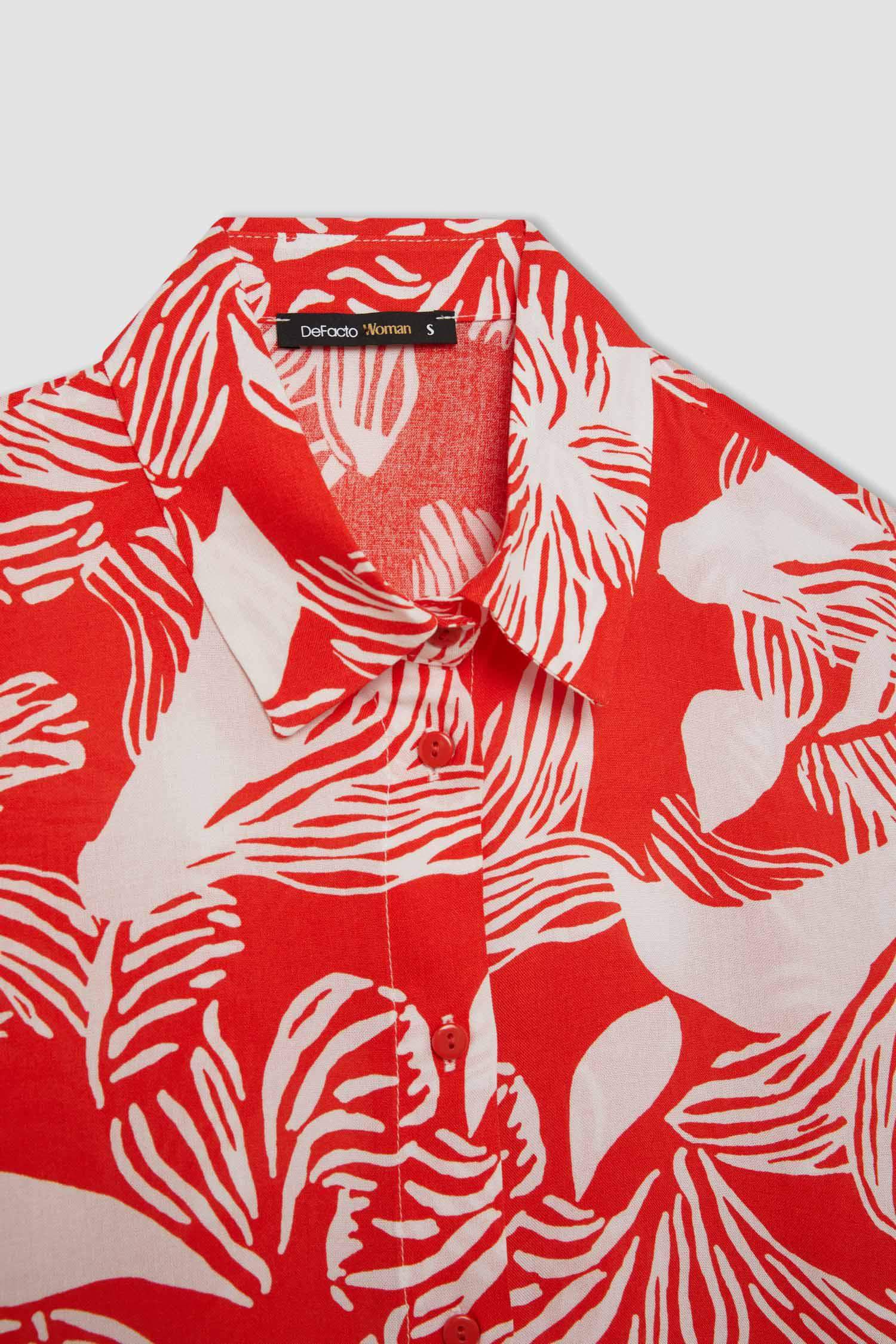 Loose Fit Shirt Collar Long Sleeve Shirt