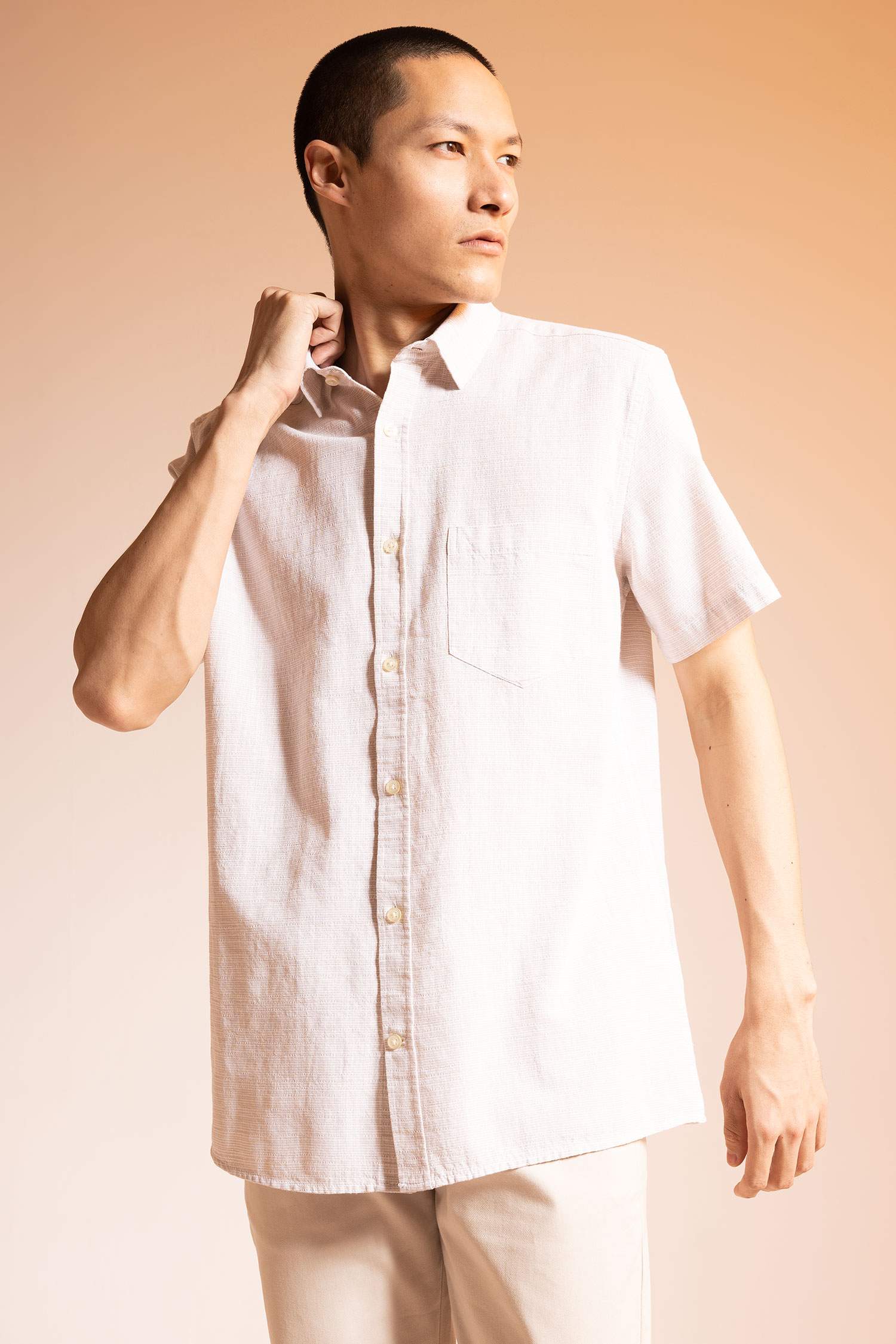 Regular Fit Short Sleeve Cotton Shirt