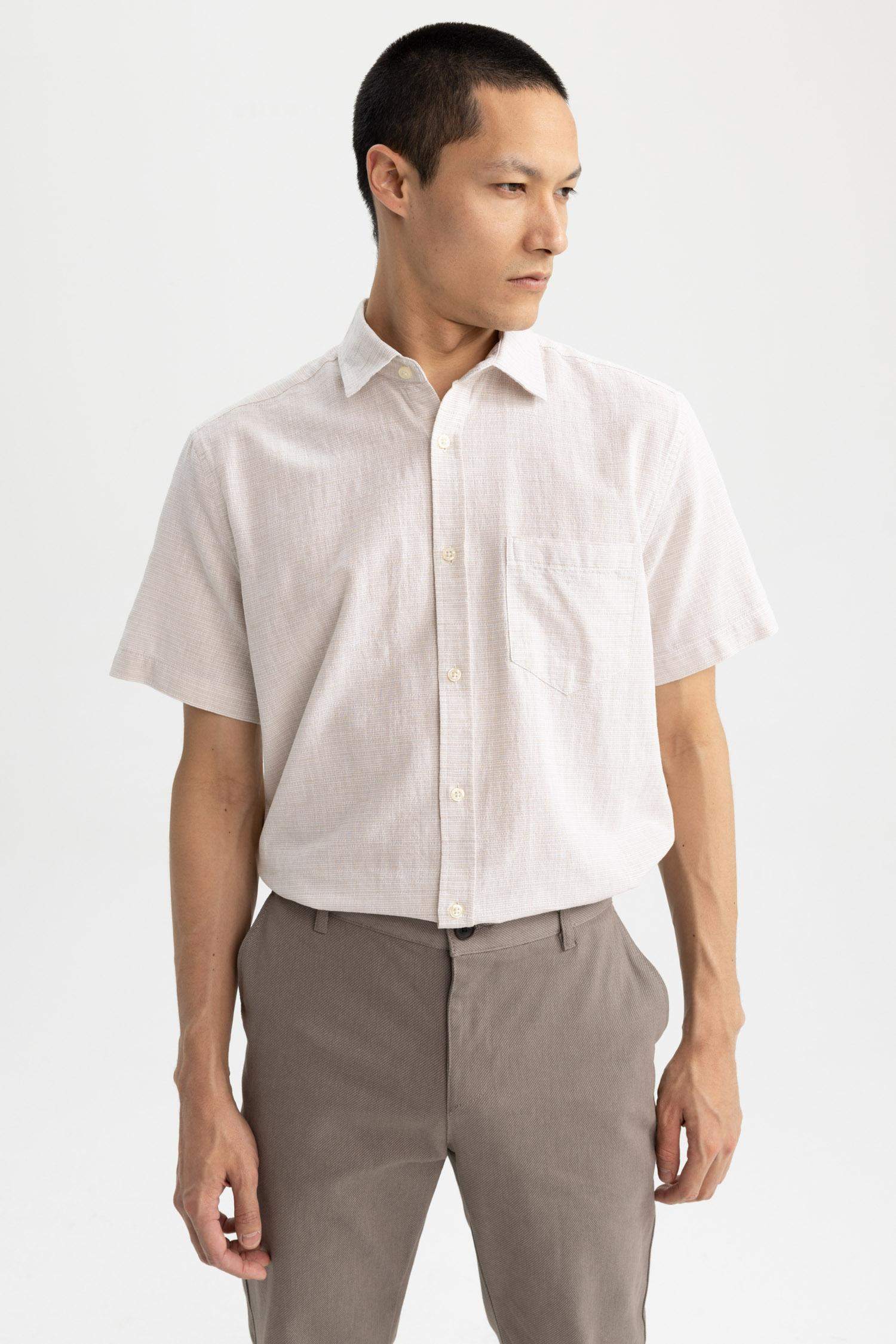 Regular Fit Short Sleeve Cotton Shirt