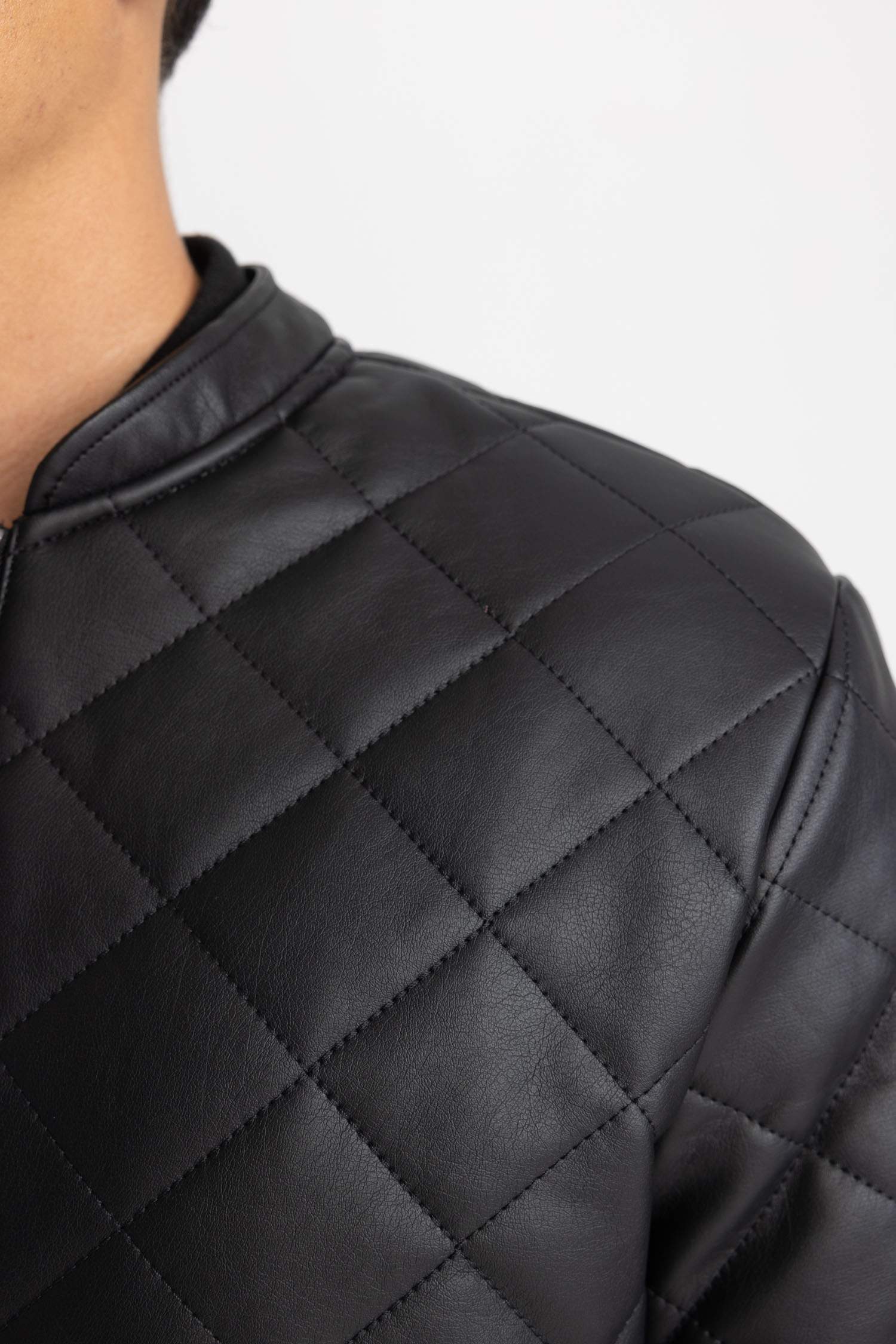 Куртка из искусственной кожи приталенного кроя из искусственной кожи для мужчин