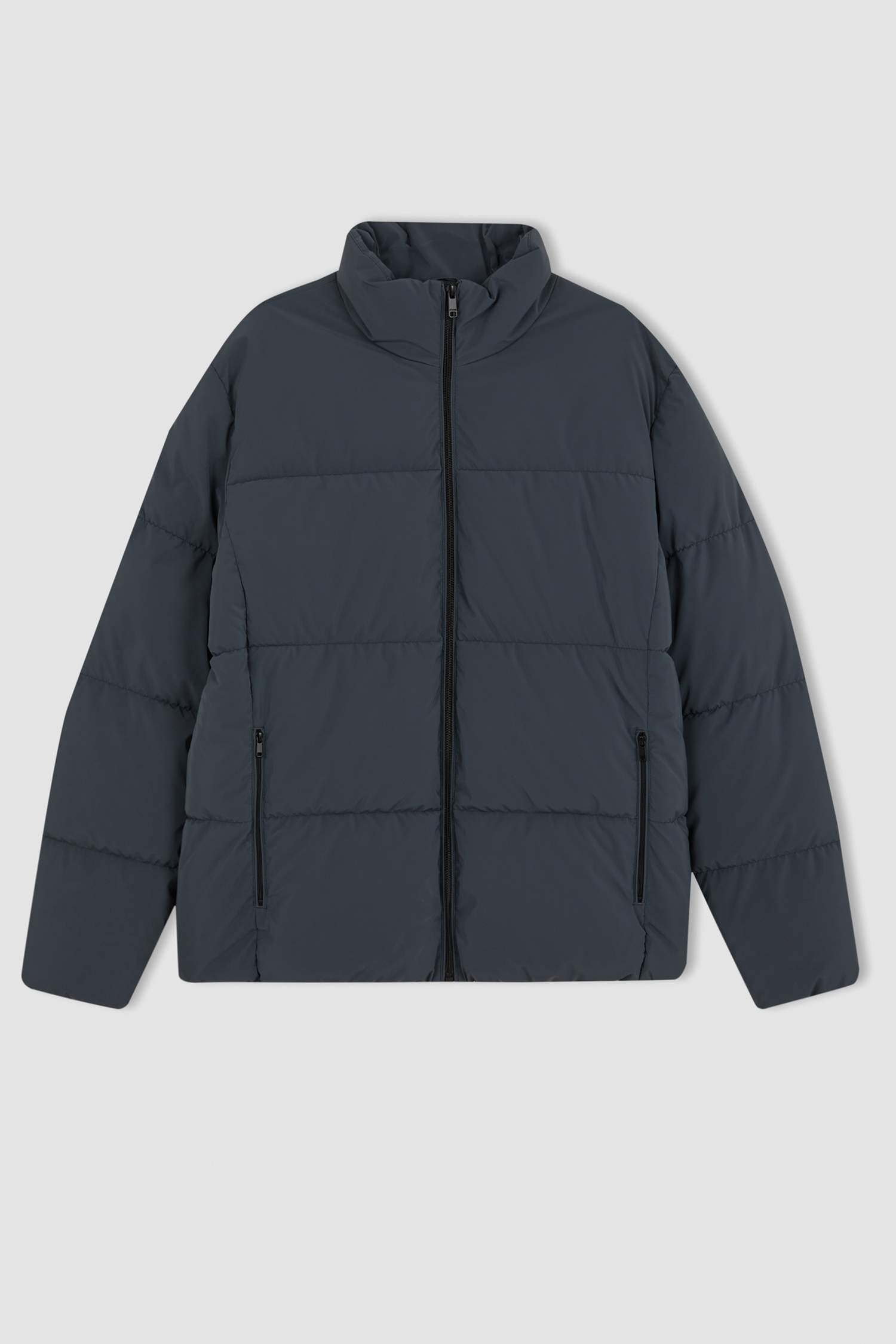 тік жаға толық астар Пальто