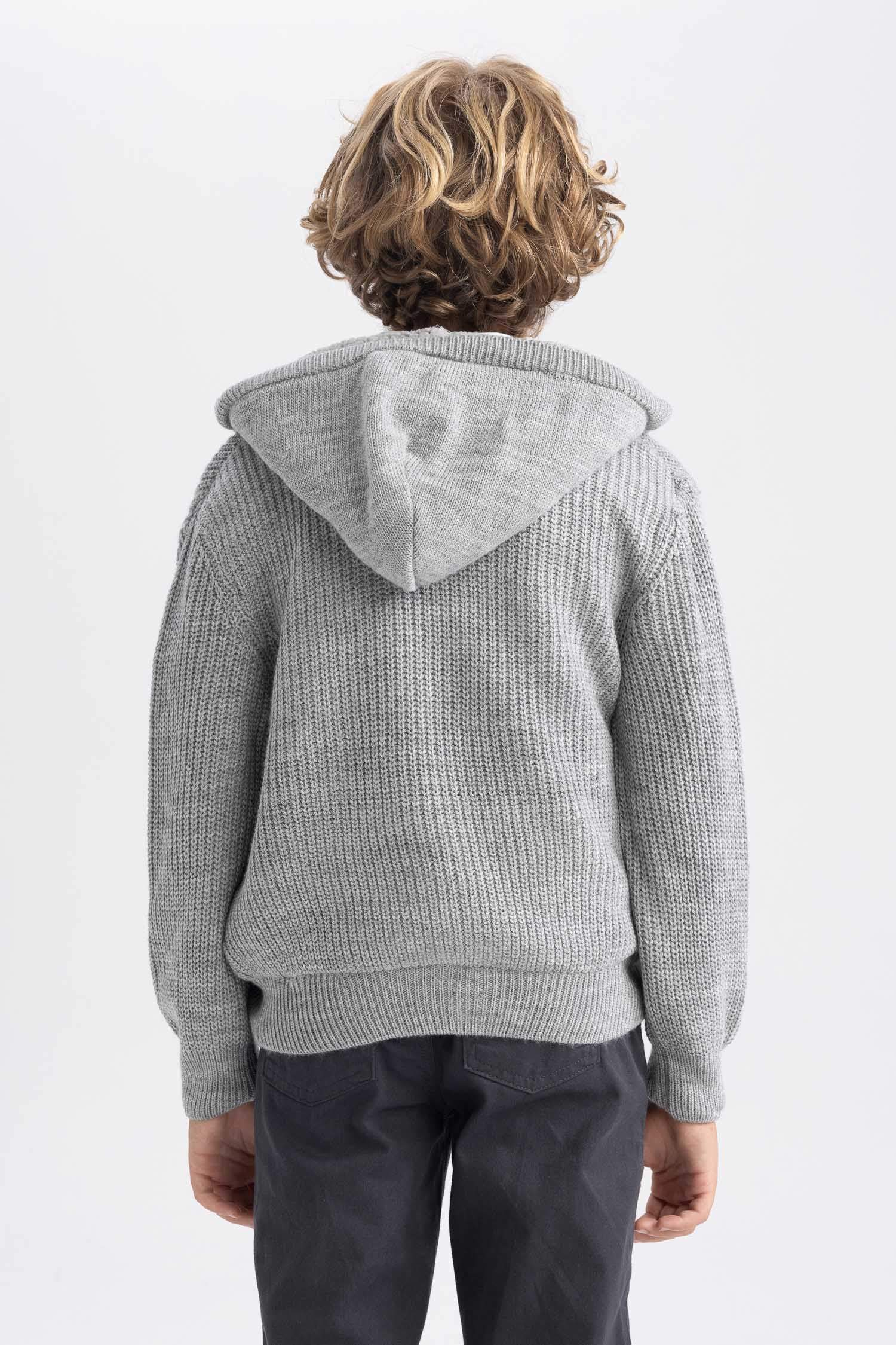 Cardigan Coupe Régulière Encapuchonné