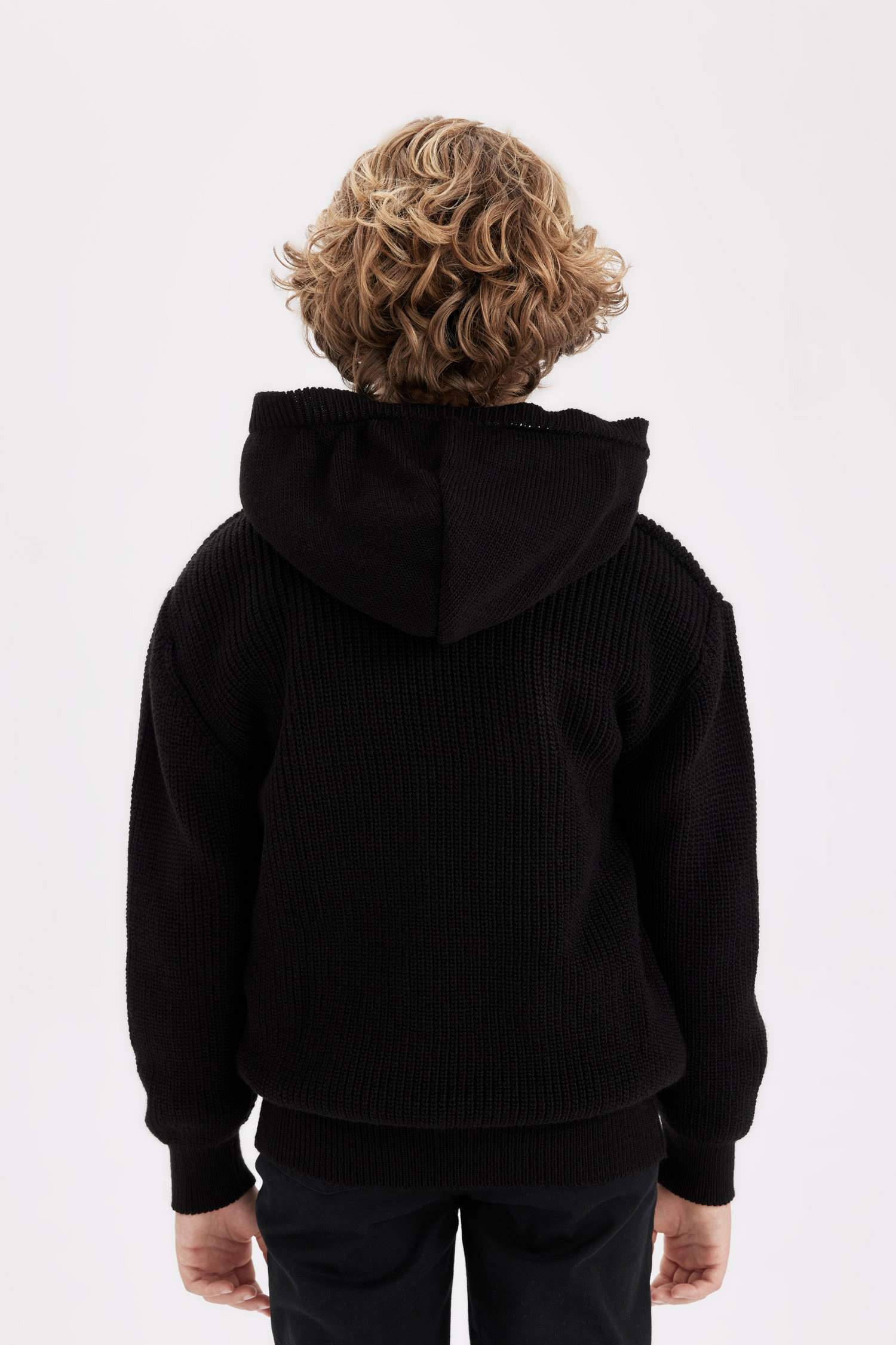 Кардиган базовый с капюшоном на молнии для мальчиков, Школьная коллекция