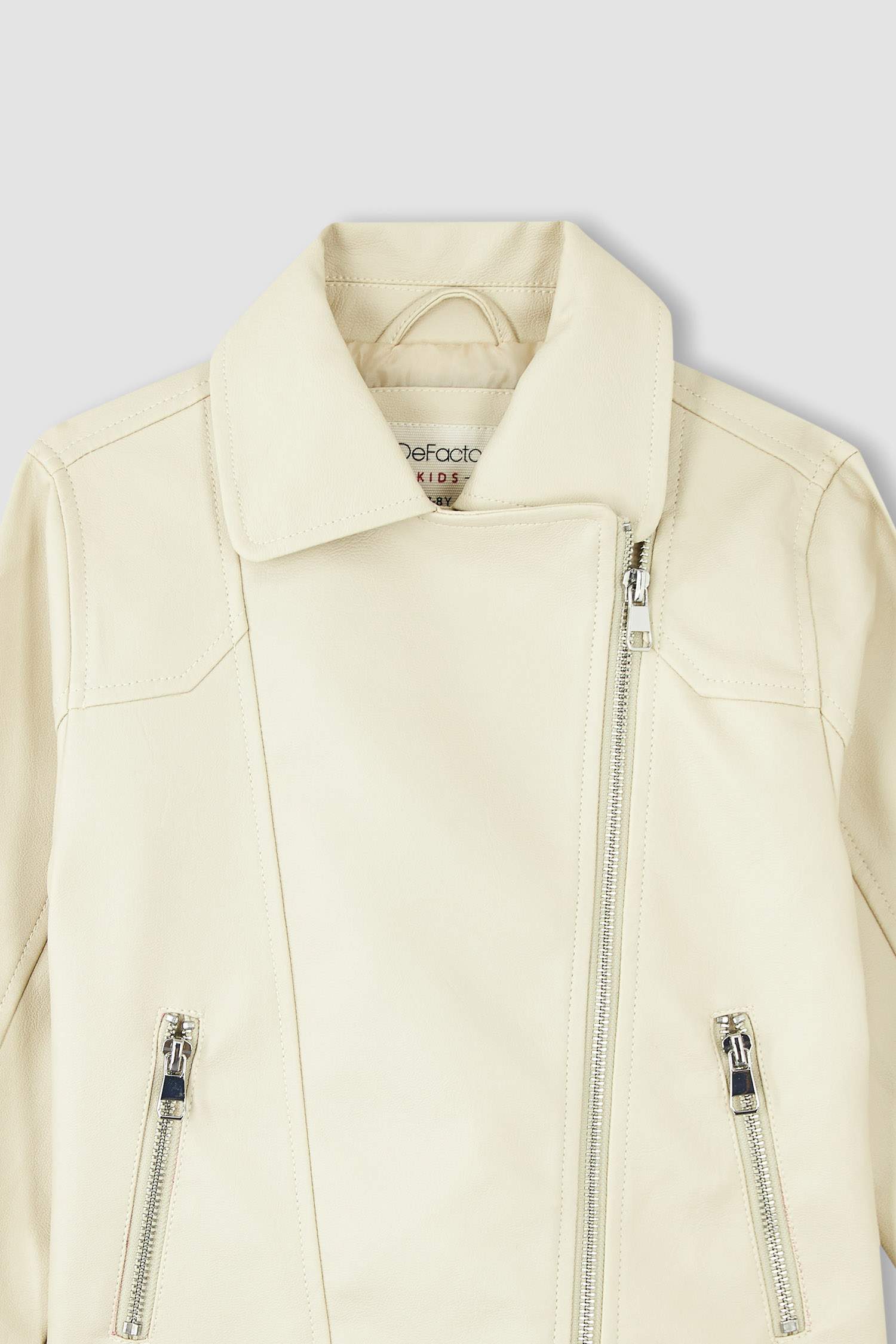 Kız Çocuk Su Geçirmez Suni Deri Mont