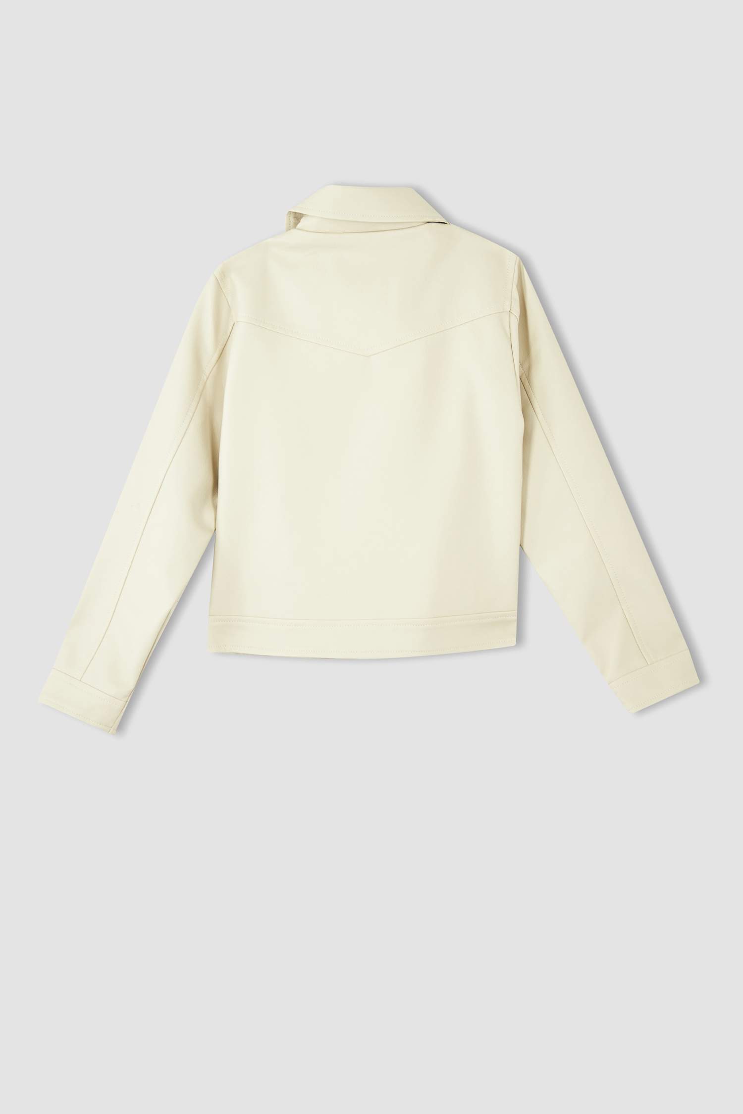 Kız Çocuk Su Geçirmez Suni Deri Mont