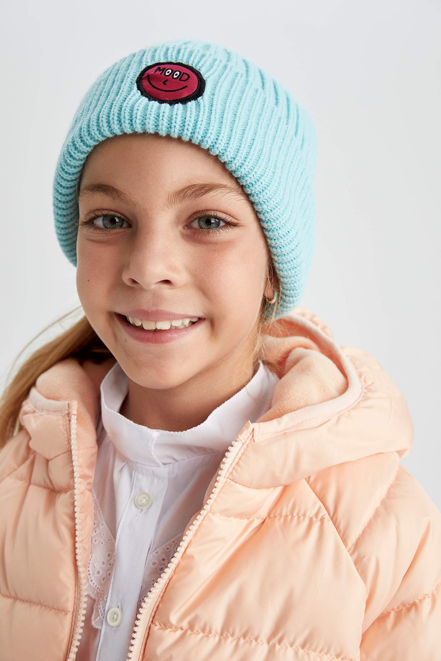 Girl Hooded Lining Fleece Puffer Jacket