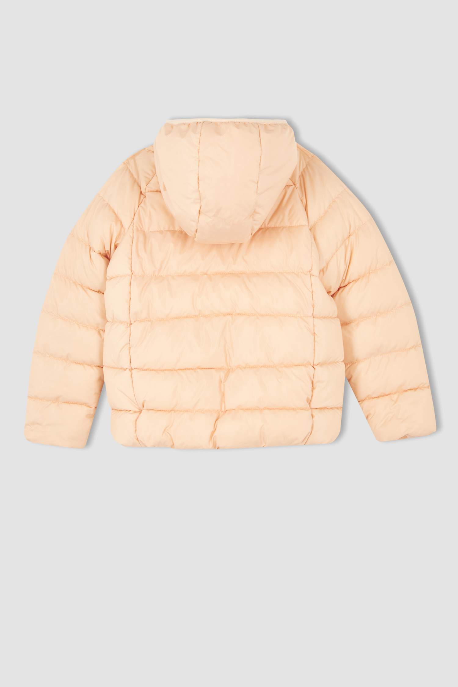 Girl Hooded Lining Fleece Puffer Jacket